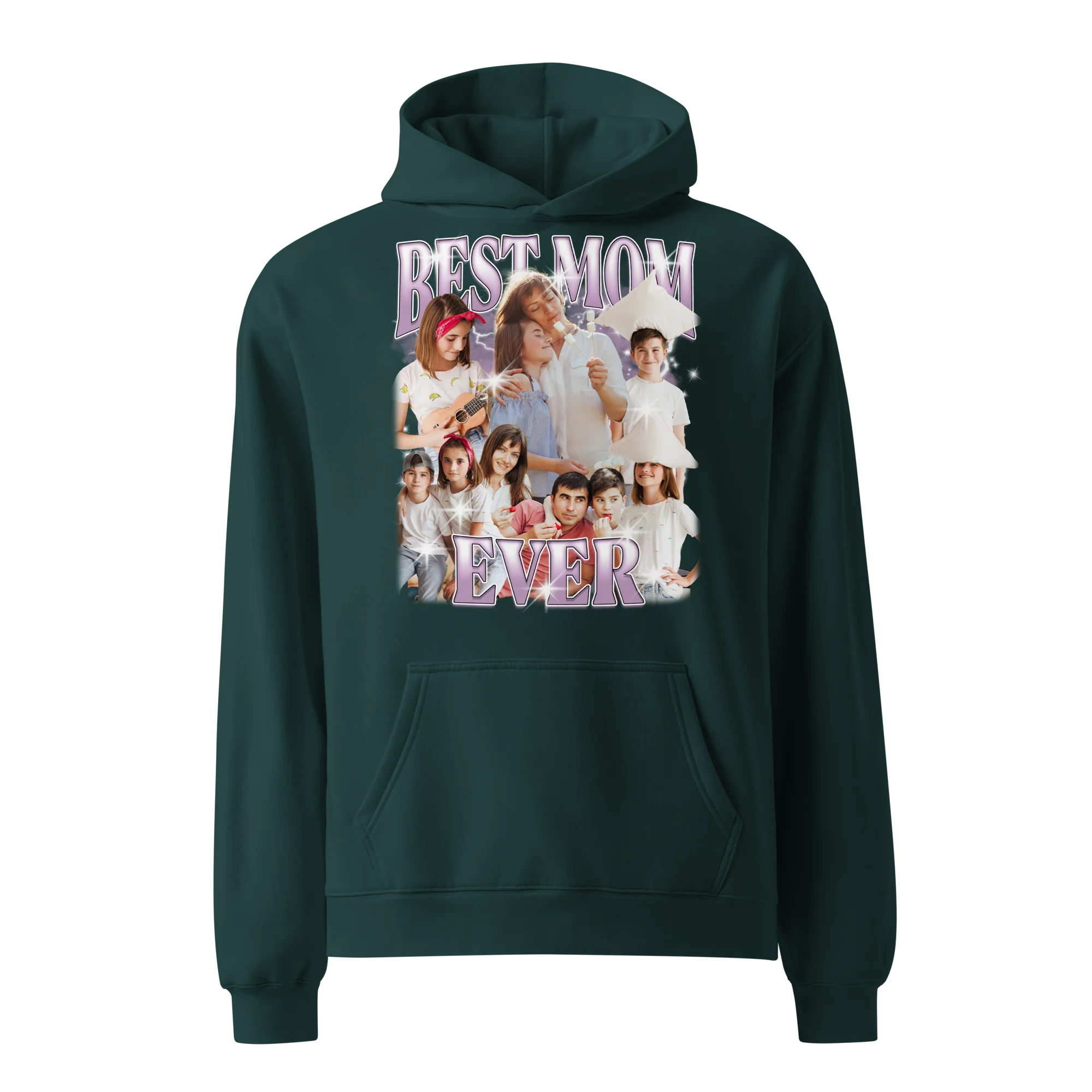 CUSTOM Best Mom Ever Photo Bootleg Premium Oversized Hoodie - Image 7