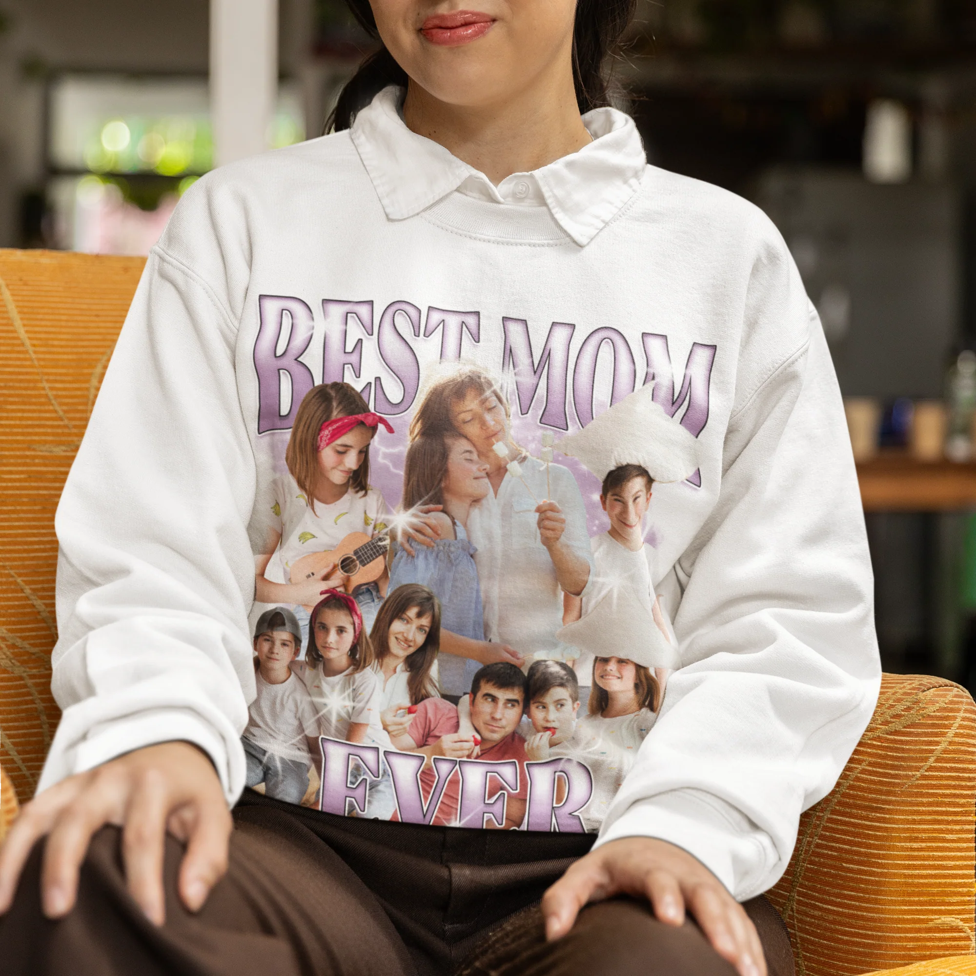 CUSTOM Best Mom Ever Photo Bootleg Sweatshirt - Image 2