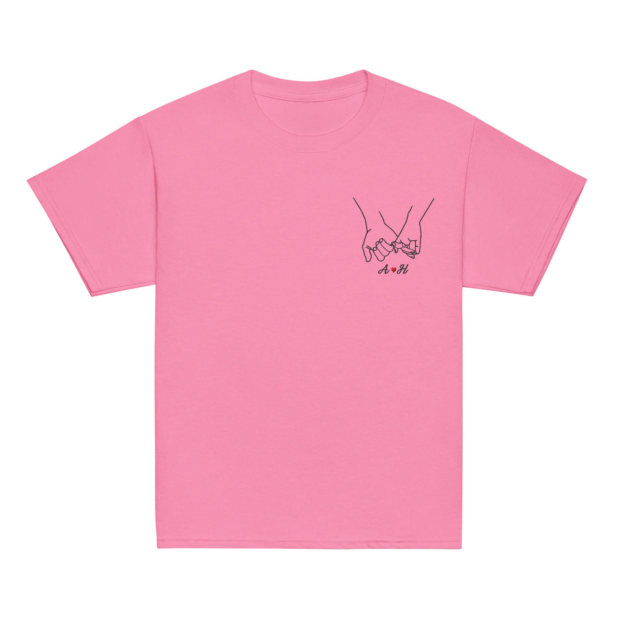 CUSTOM Couple Initials Embroidered Baby Tee - Pinky Promise - Image 8