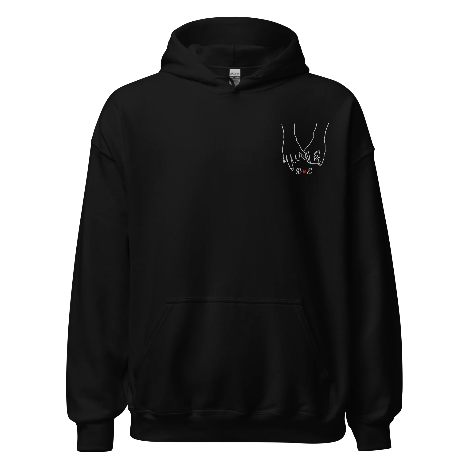CUSTOM Couple Initials Embroidered Hoodie - Forever Linked - Image 12