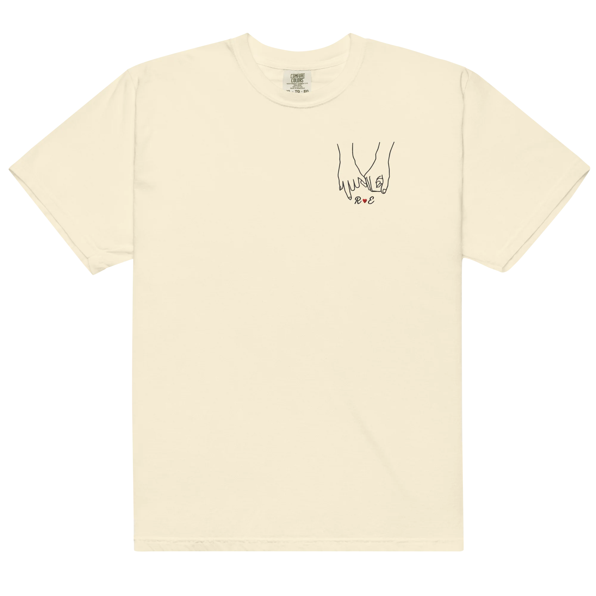 CUSTOM Couple Initials Embroidered Classic T-Shirt | Forever Linked - Image 3