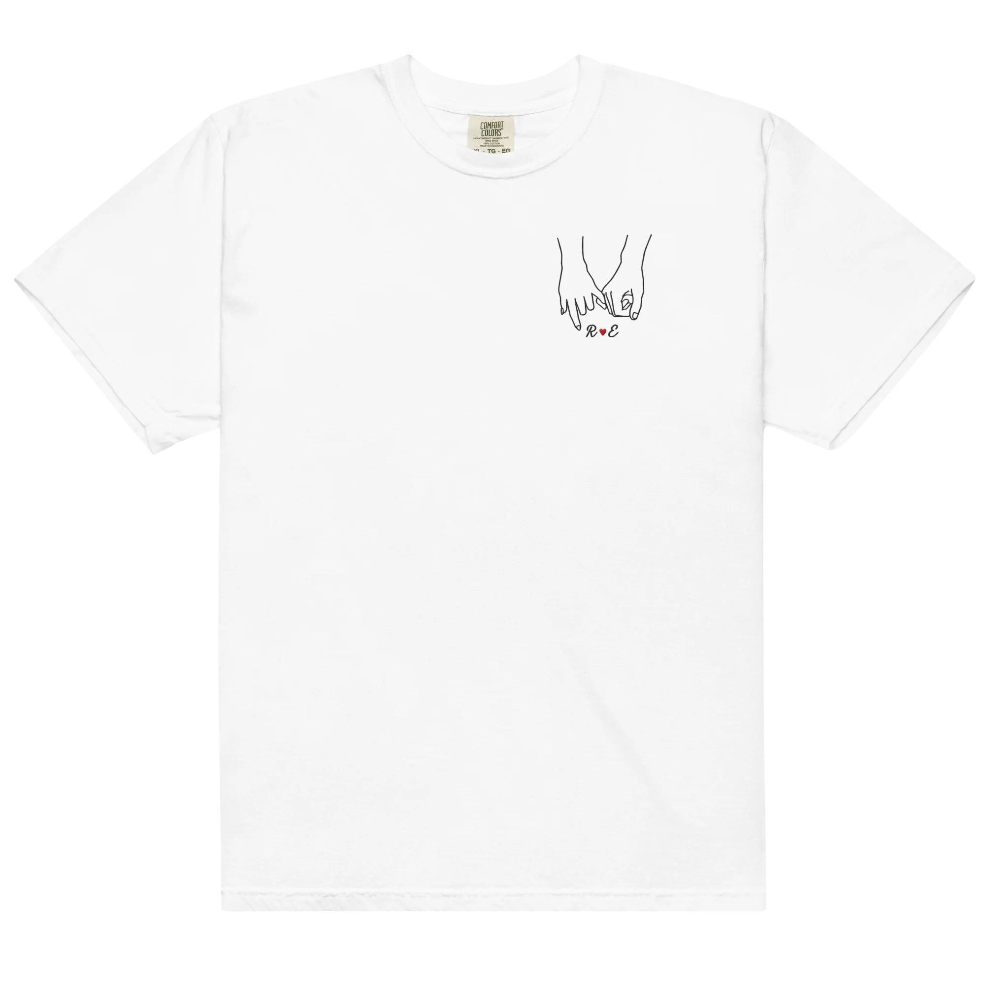 CUSTOM Couple Initials Embroidered Classic T-Shirt | Forever Linked - Image 6