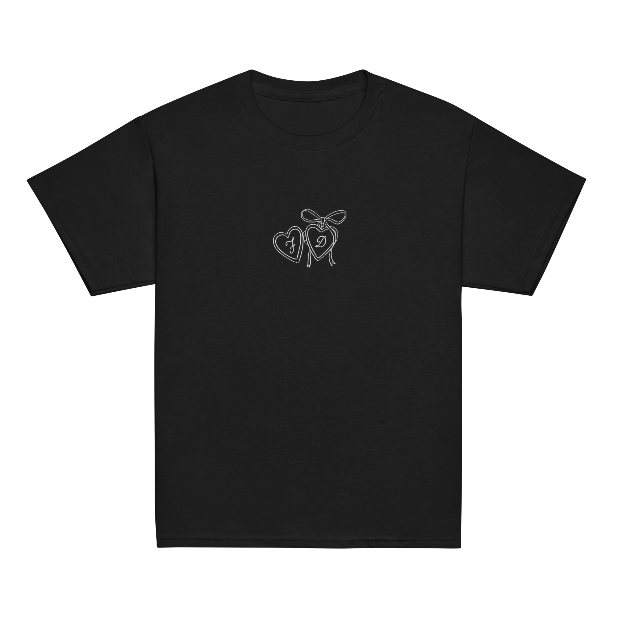 CUSTOM Couple Initials Wedding Bride Groom Embroidered Baby Tee - Image 8