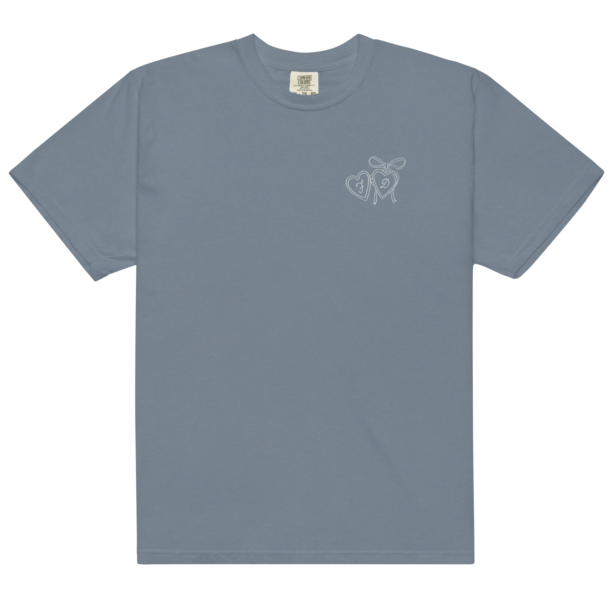CUSTOM Couple Initials Wedding Bride Groom Embroidered Classic T-Shirt - Image 16