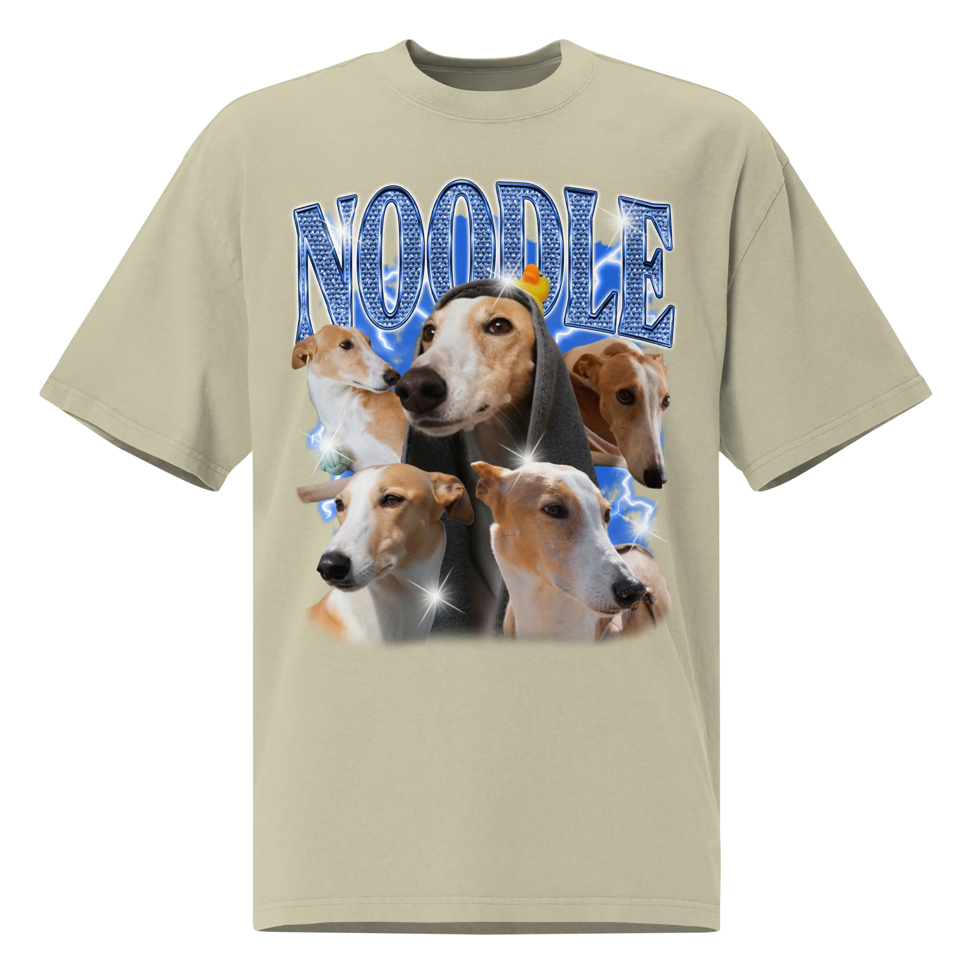 CUSTOM Create Your Own Custom Bling Pet Bootleg Oversized Faded T-Shirt - Image 5