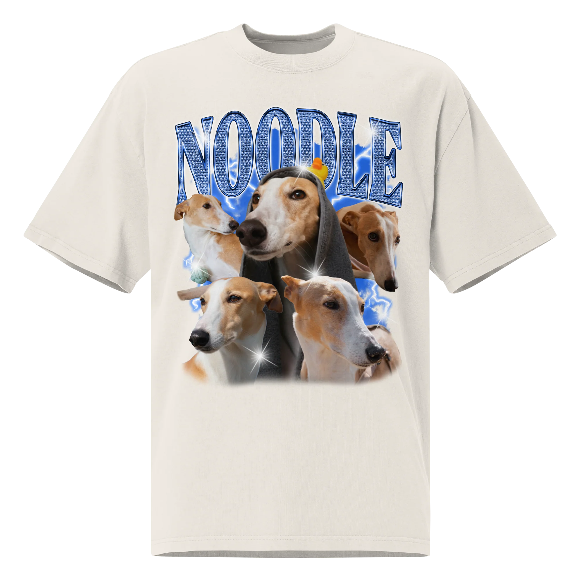 CUSTOM Create Your Own Custom Bling Pet Bootleg Oversized Faded T-Shirt - Image 7