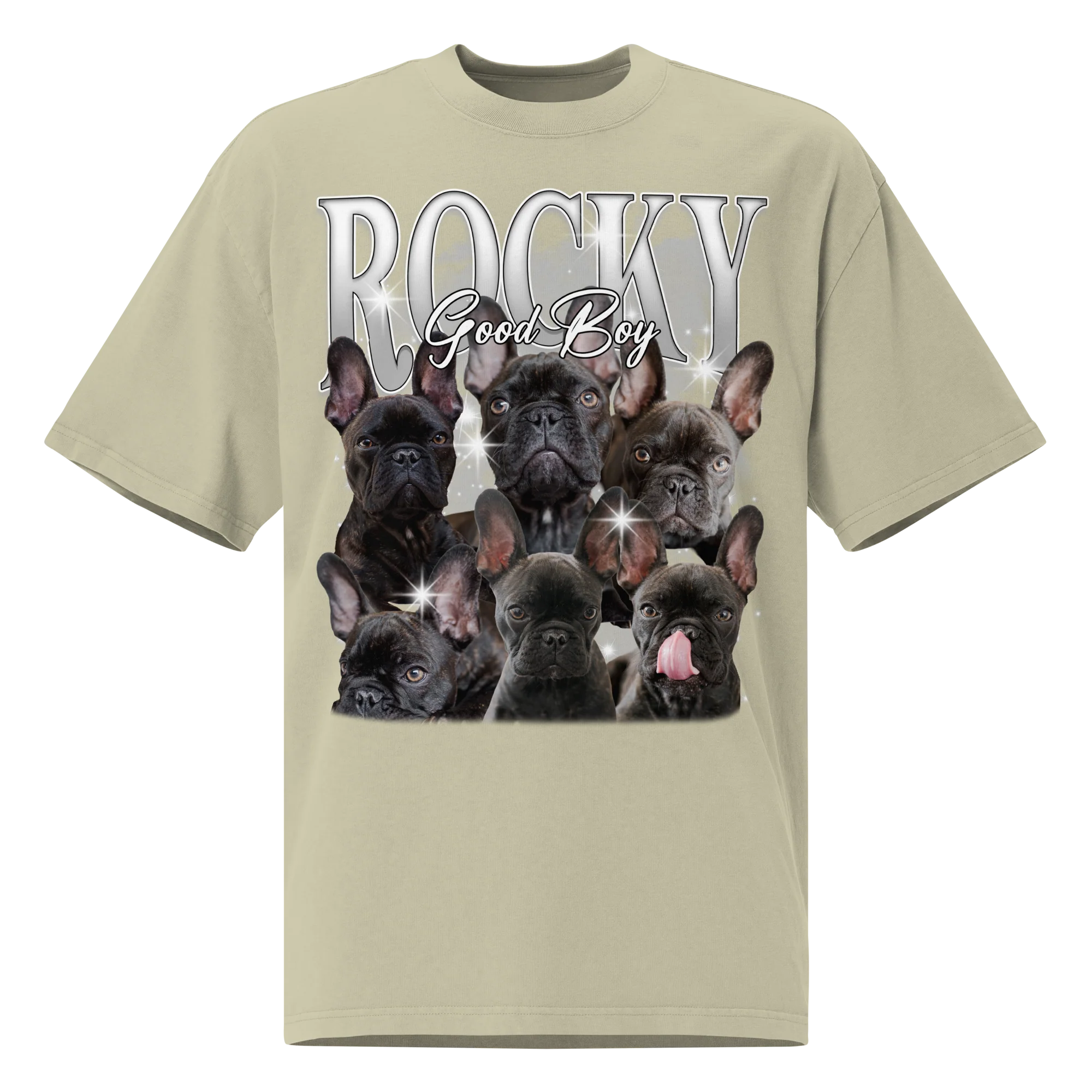 CUSTOM Create Your Own Custom Pet Bootleg Oversized Faded T-Shirt - Image 5