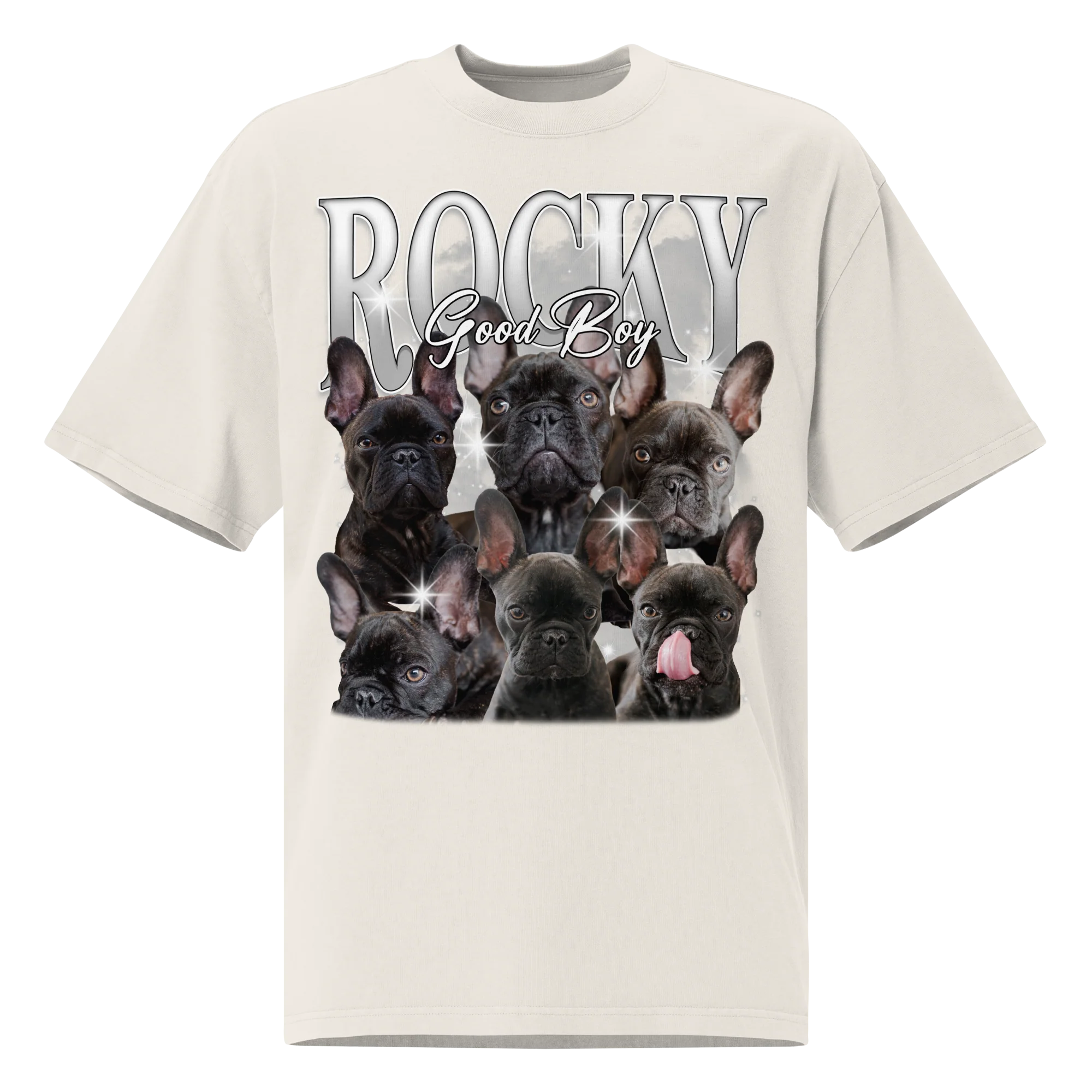 CUSTOM Create Your Own Custom Pet Bootleg Oversized Faded T-Shirt - Image 7