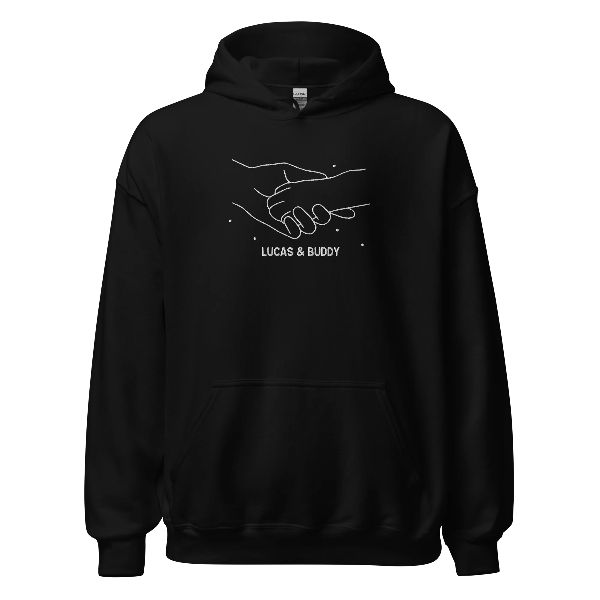 CUSTOM Dog & Owner Paw Hand Embroidered Hoodie - Image 12