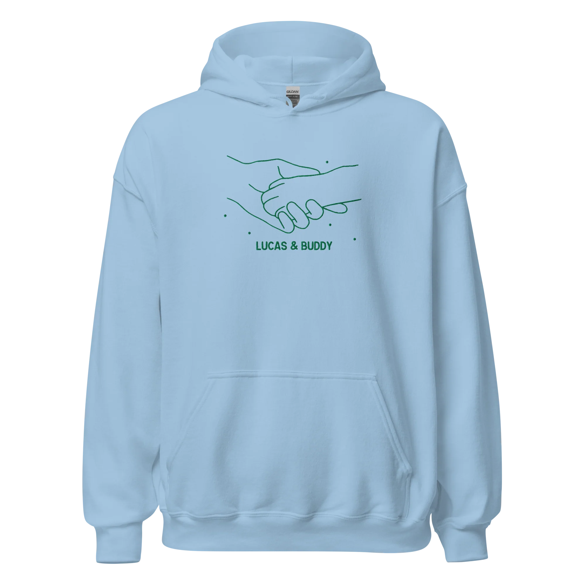 CUSTOM Dog & Owner Paw Hand Embroidered Hoodie - Image 3