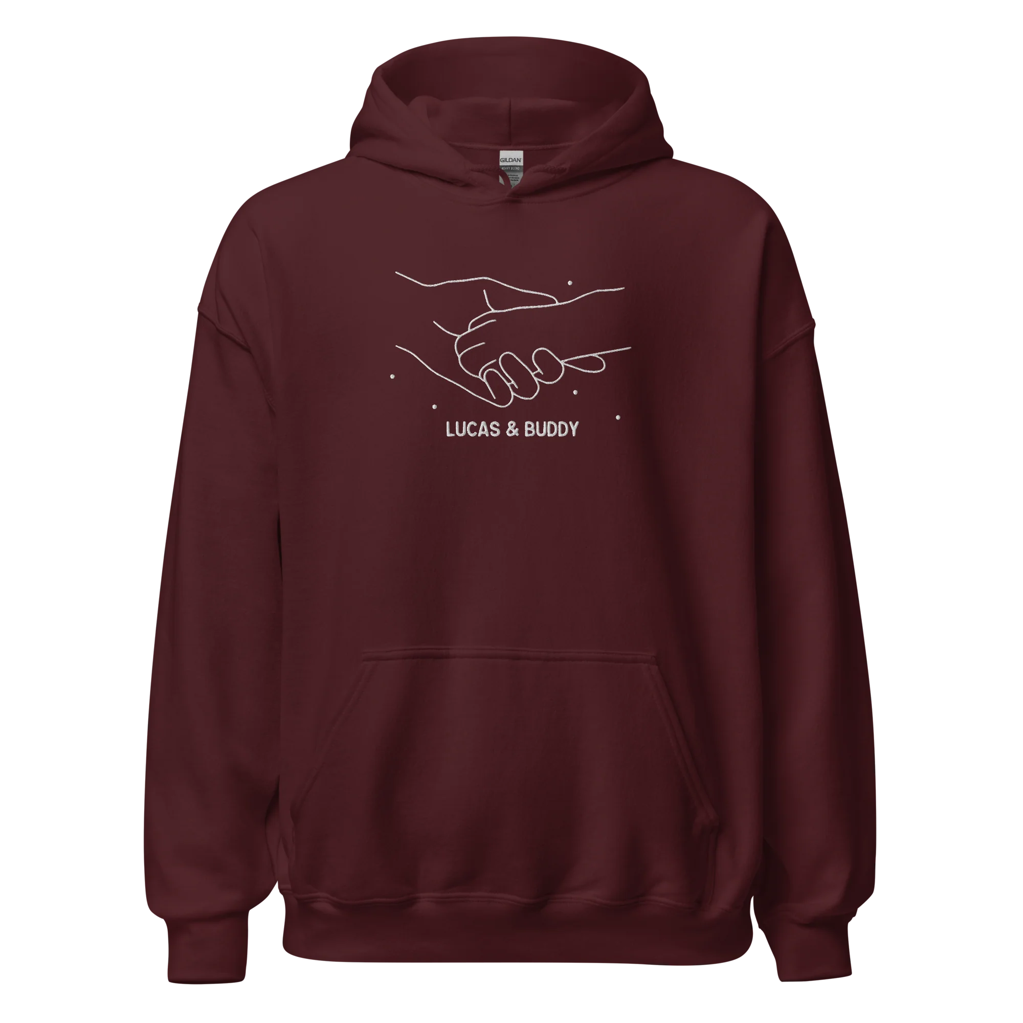 CUSTOM Dog & Owner Paw Hand Embroidered Hoodie - Image 6