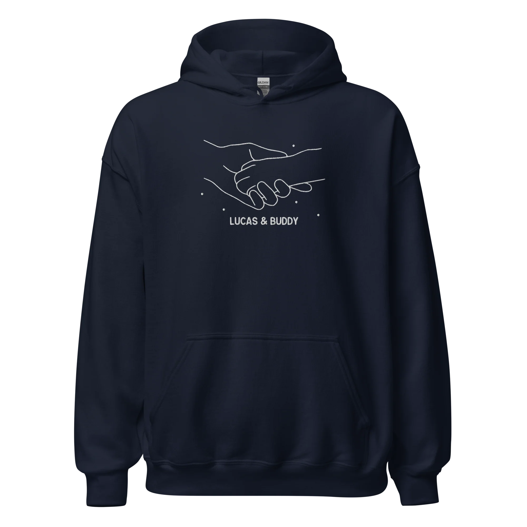 CUSTOM Dog & Owner Paw Hand Embroidered Hoodie - Image 8