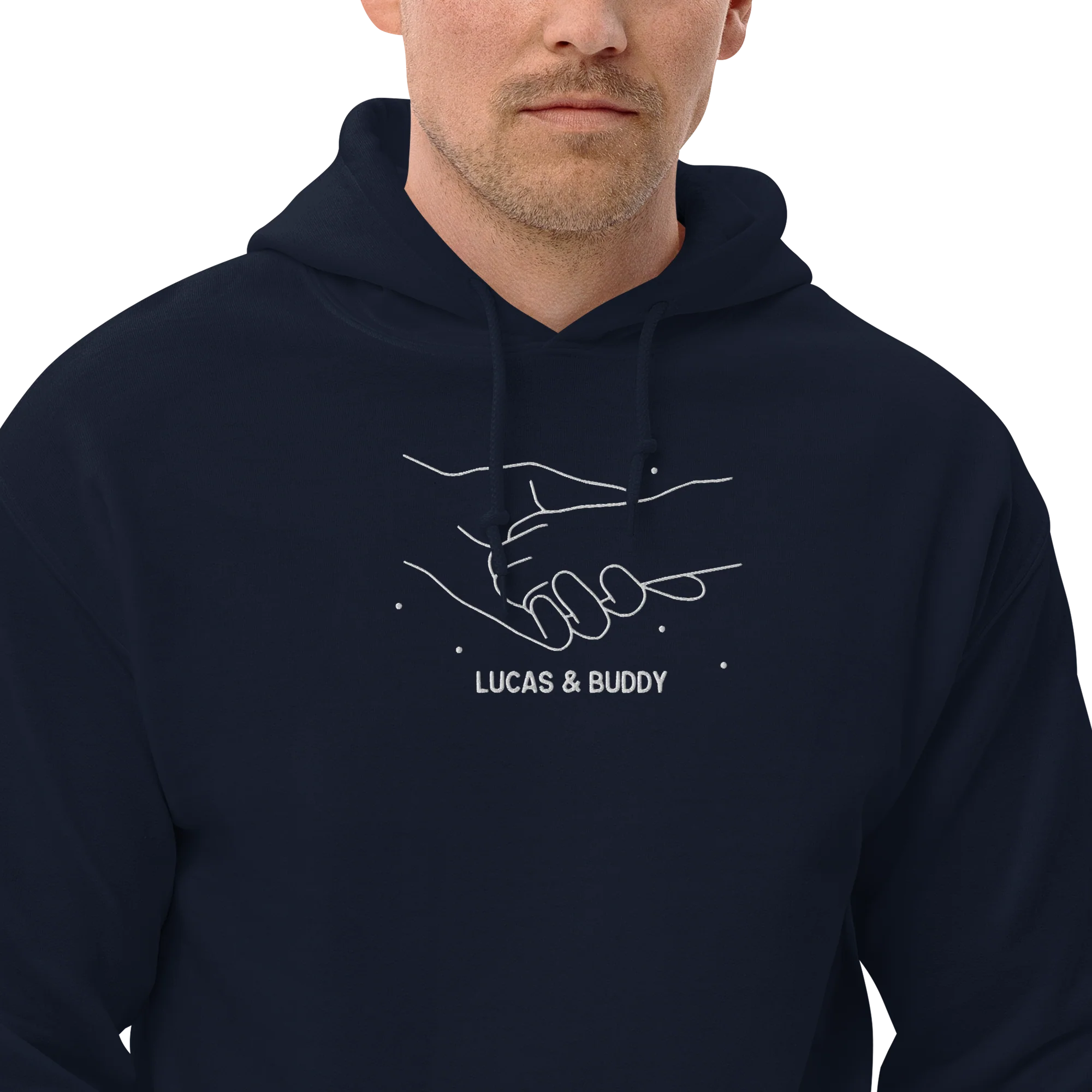 CUSTOM Dog & Owner Paw Hand Embroidered Hoodie - Image 9