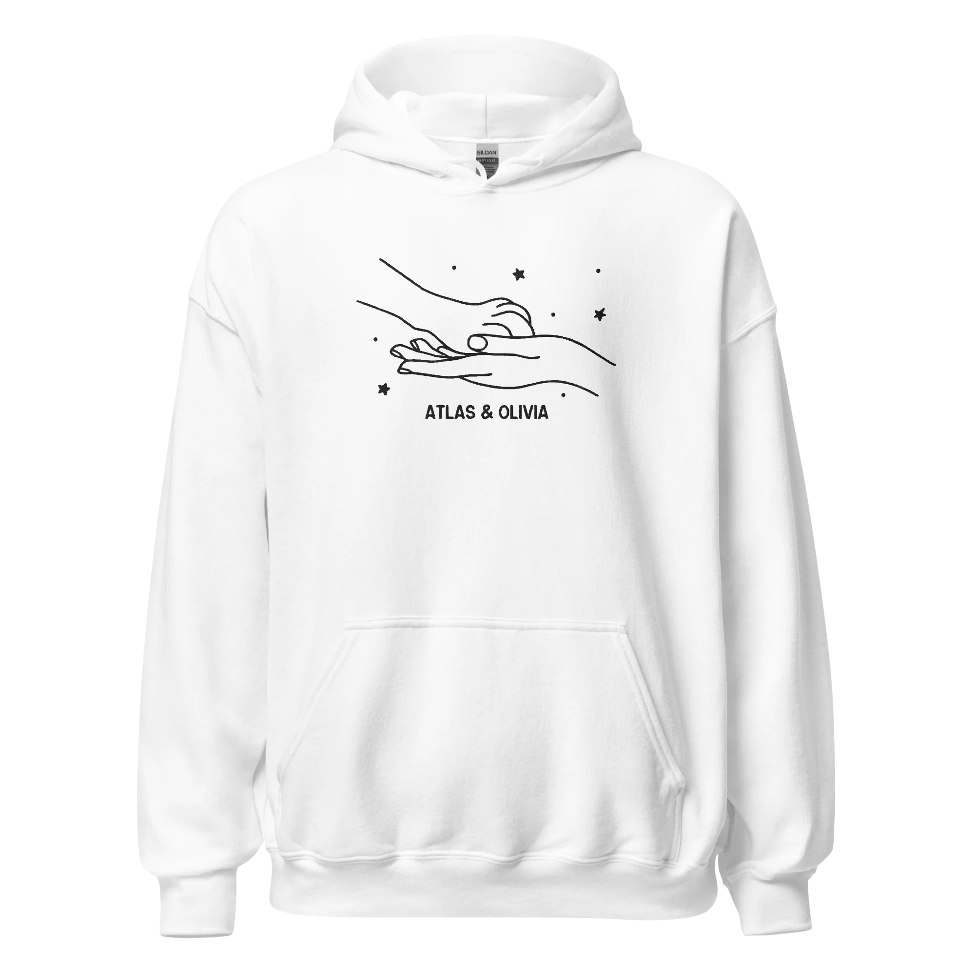 CUSTOM Dog & Owner Paw Hand Embroidered Hoodie - Image 4