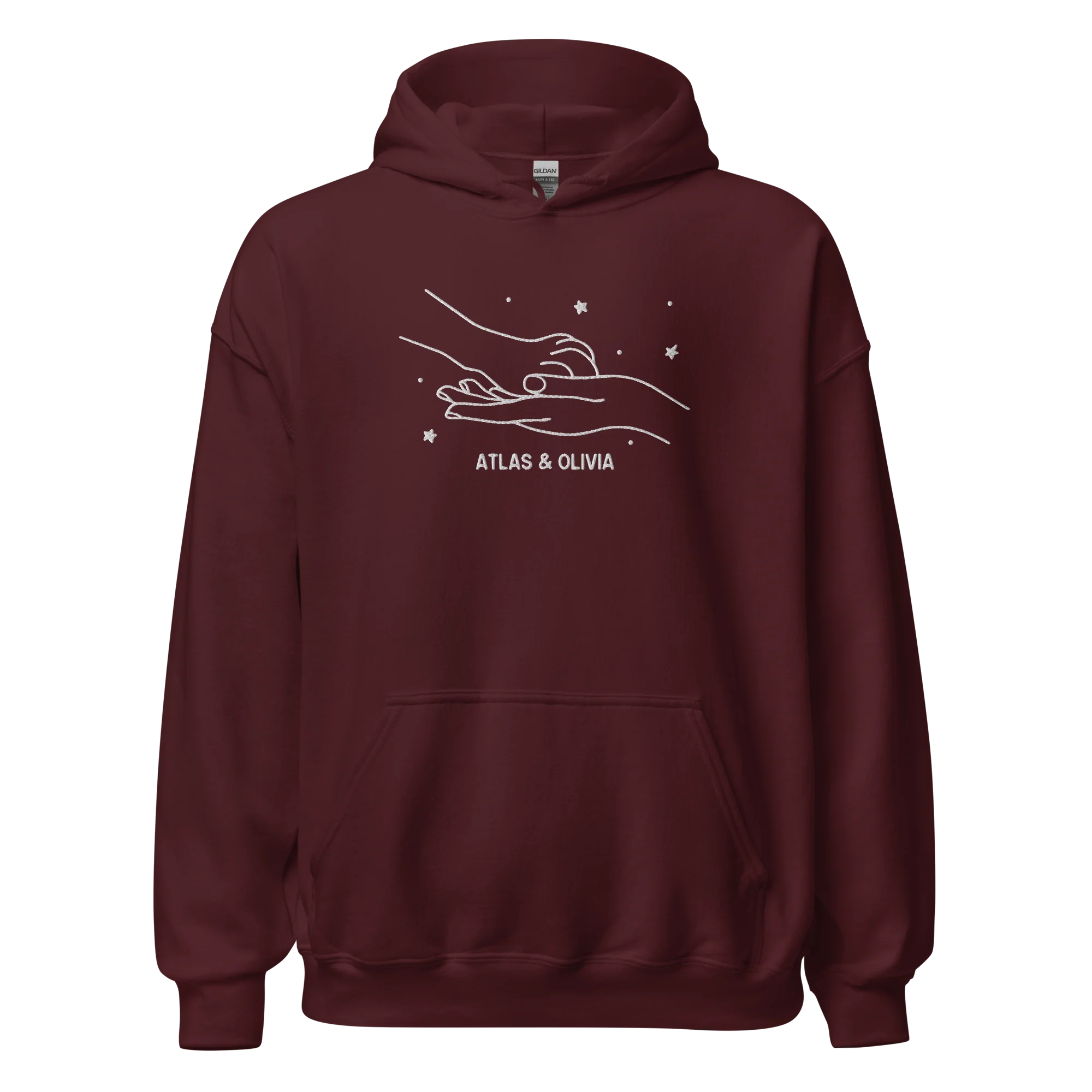 CUSTOM Dog & Owner Paw Hand Embroidered Hoodie - Image 6