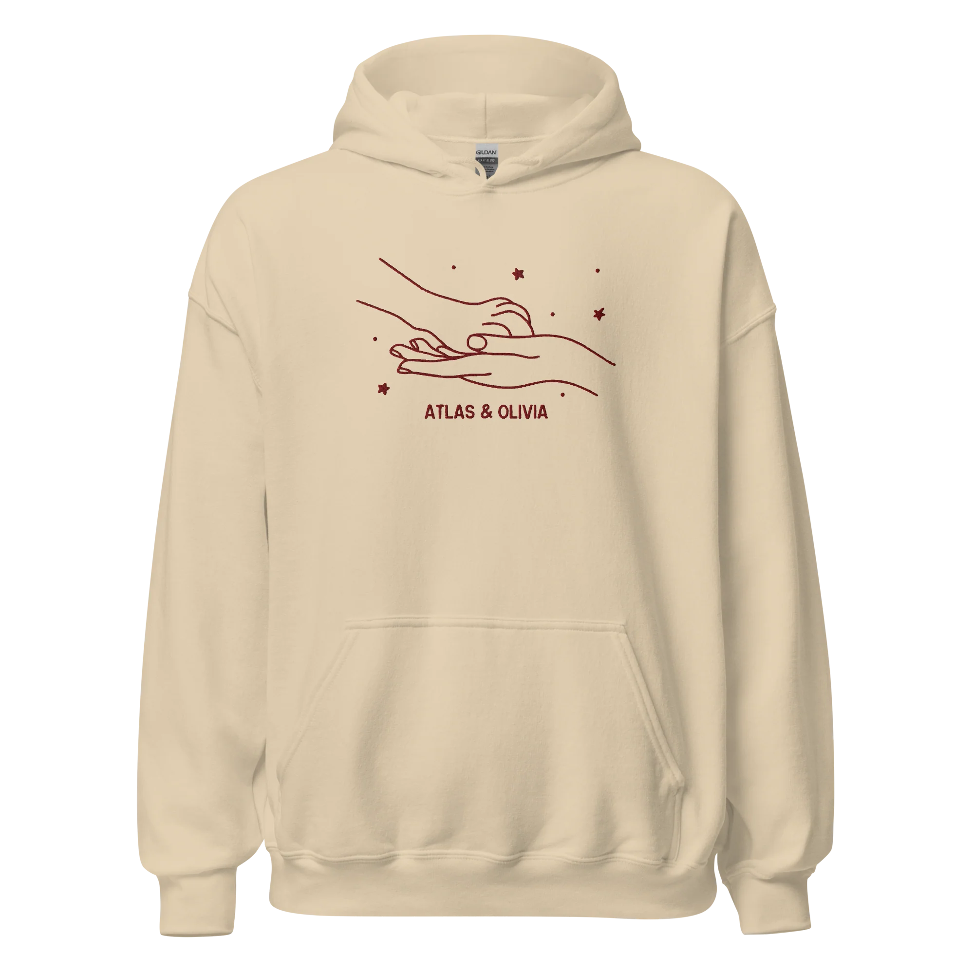 CUSTOM Dog & Owner Paw Hand Embroidered Hoodie - Image 7