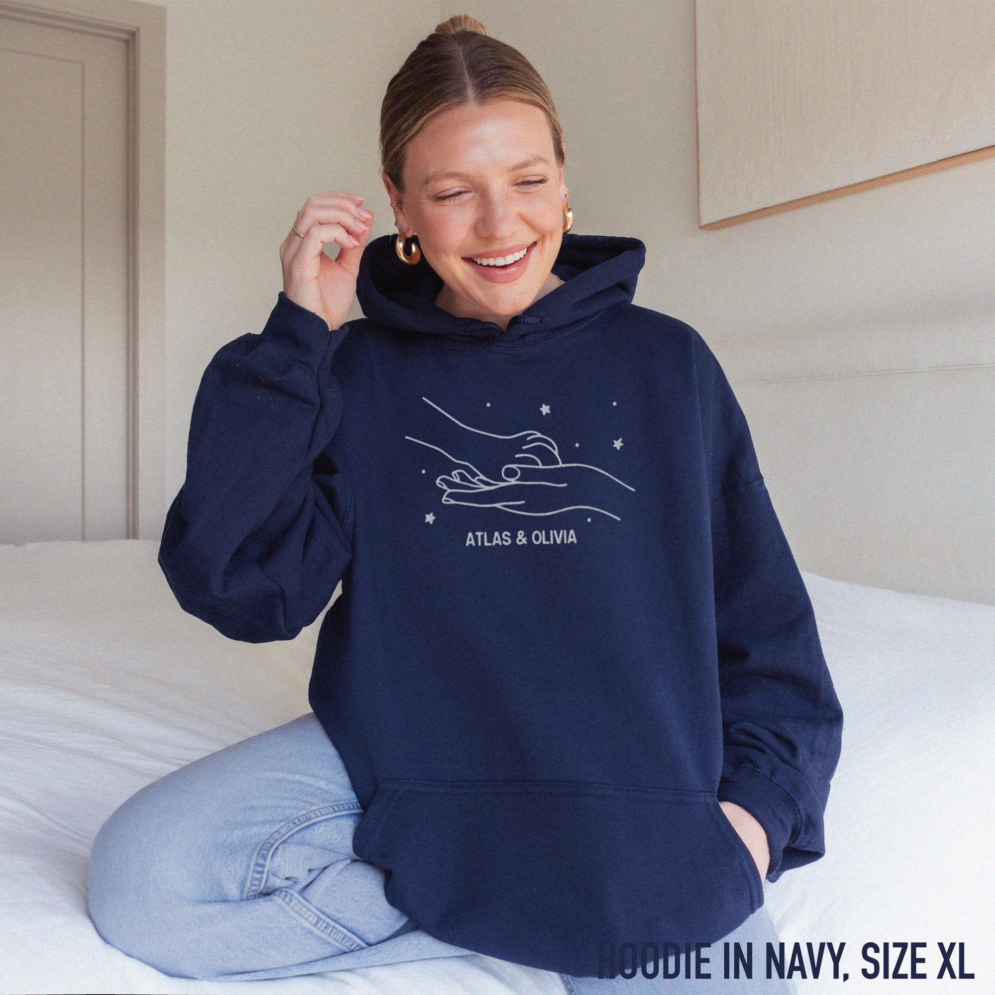 CUSTOM Dog & Owner Paw Hand Embroidered Hoodie - Image 8