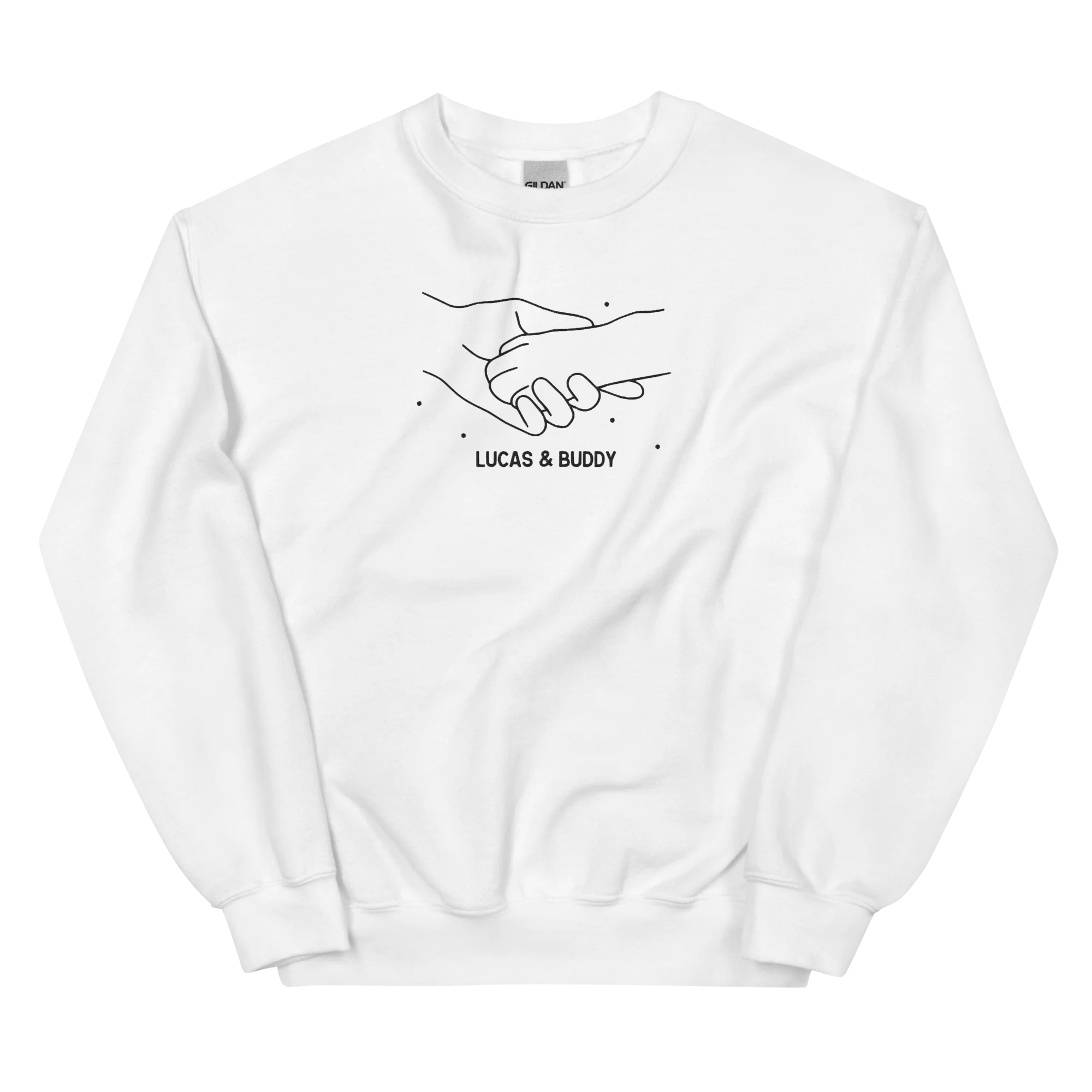CUSTOM Dog & Owner Paw Hand Embroidered Sweatshirt - Image 3