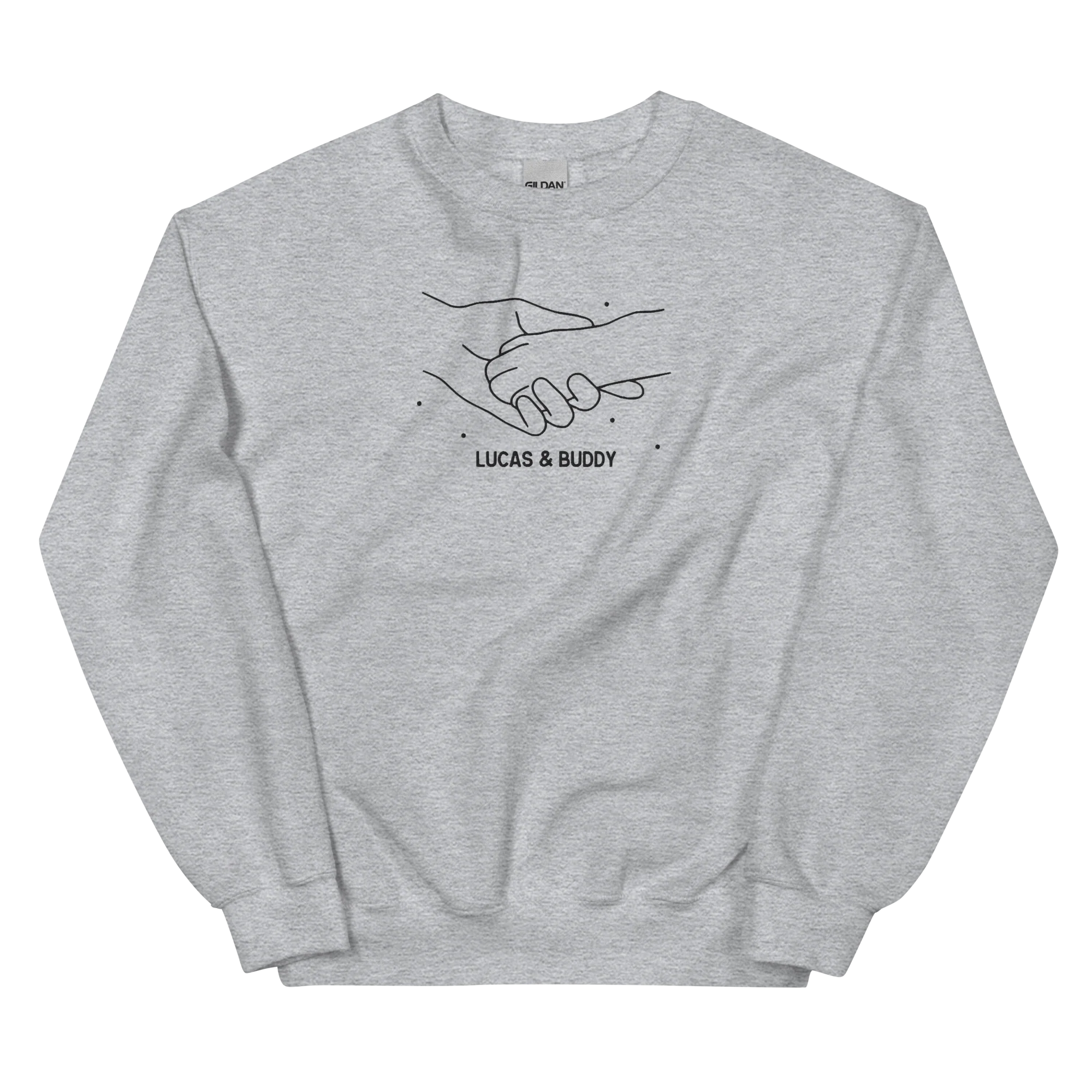 CUSTOM Dog & Owner Paw Hand Embroidered Sweatshirt - Image 6