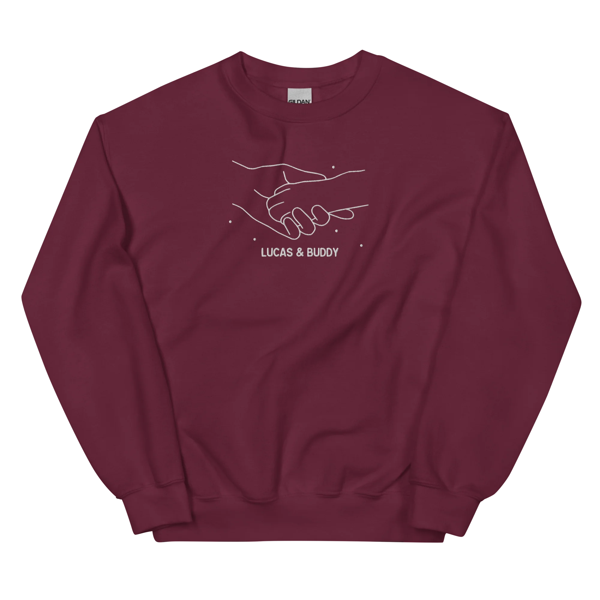 CUSTOM Dog & Owner Paw Hand Embroidered Sweatshirt - Image 8