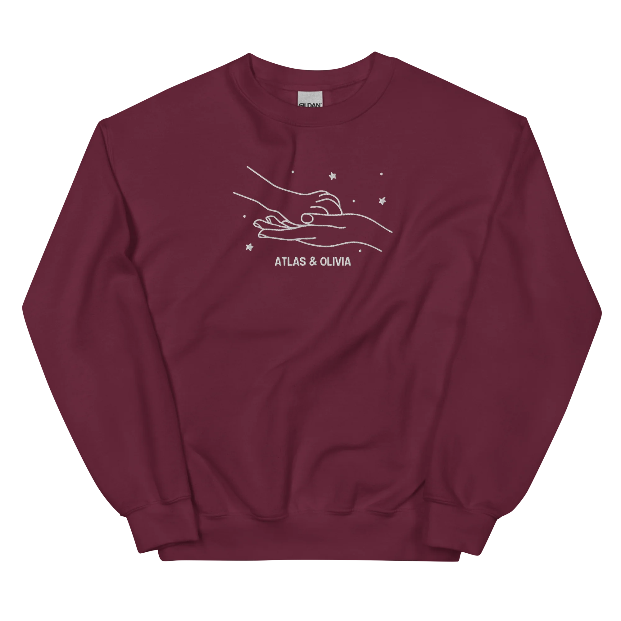 CUSTOM Dog & Owner Paw Hand Embroidered Sweatshirt - Image 3