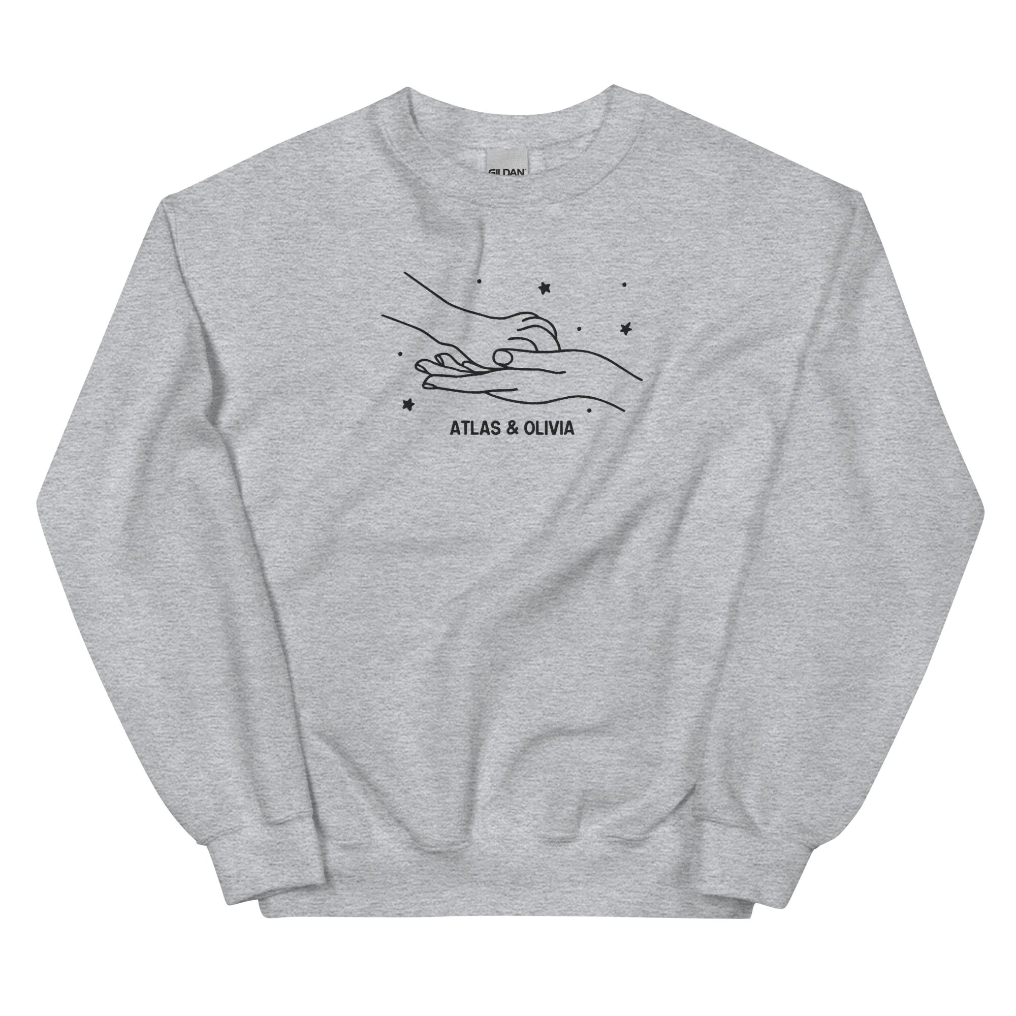 CUSTOM Dog & Owner Paw Hand Embroidered Sweatshirt - Image 4