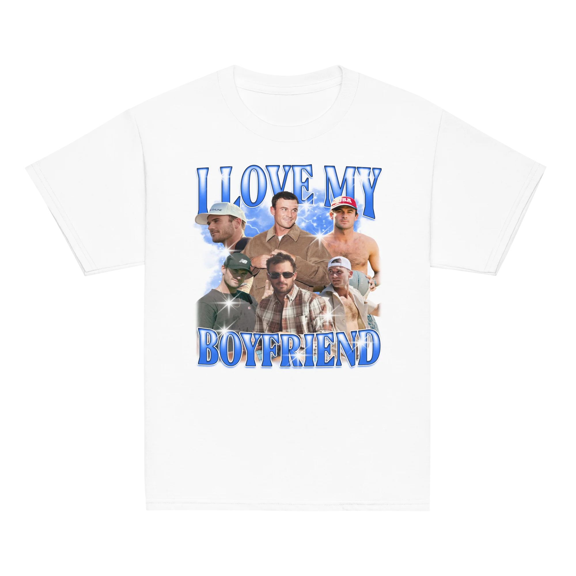 CUSTOM I Love My Boyfriend Photo Bootleg Baby Tee - Image 3
