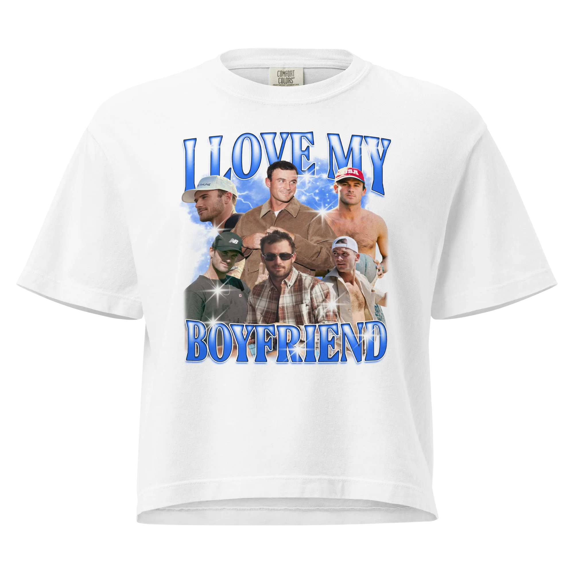 CUSTOM I Love My Boyfriend Photo Bootleg Boxy Tee - Image 4