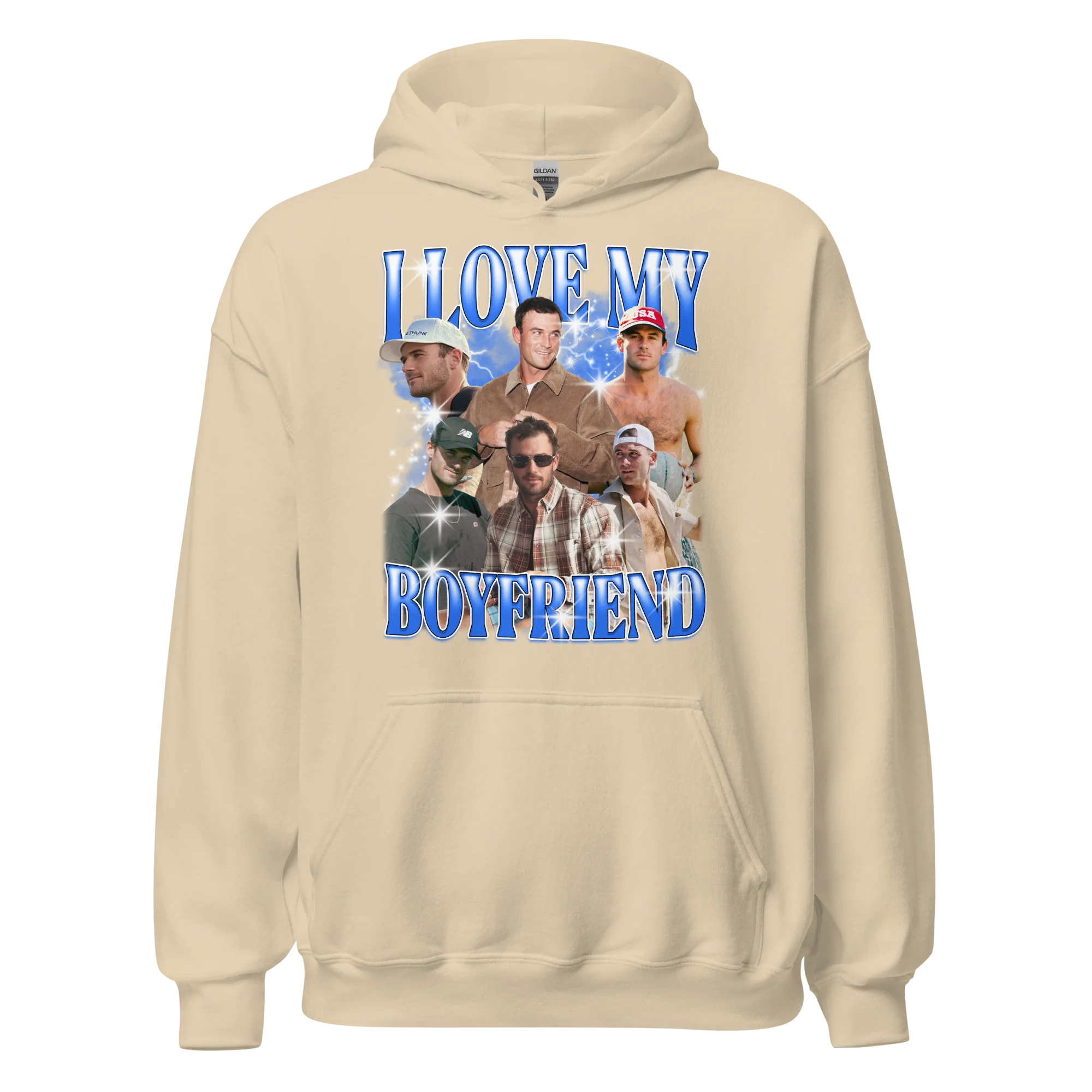 CUSTOM I Love My Boyfriend Photo Bootleg Hoodie - Image 10