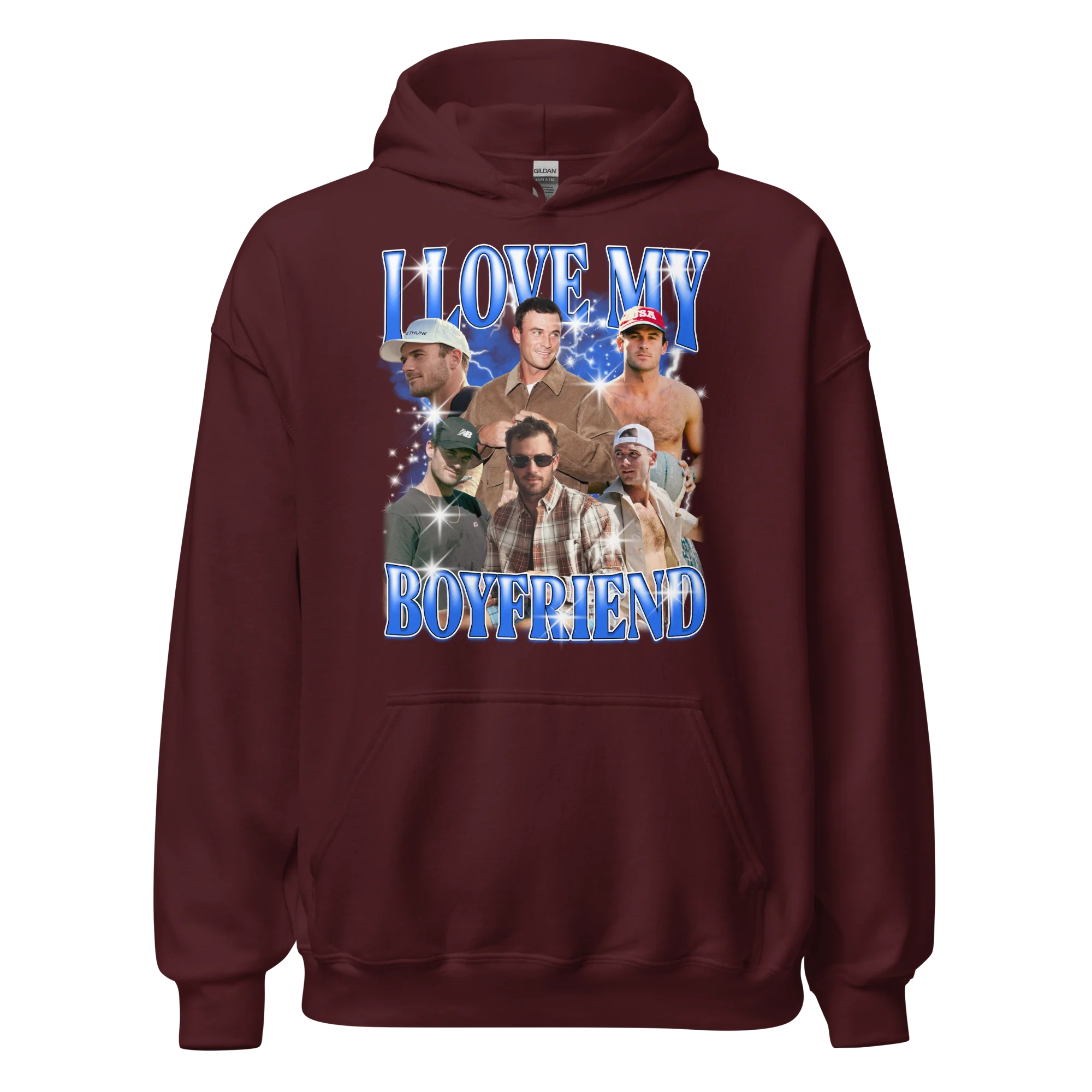 CUSTOM I Love My Boyfriend Photo Bootleg Hoodie - Image 11