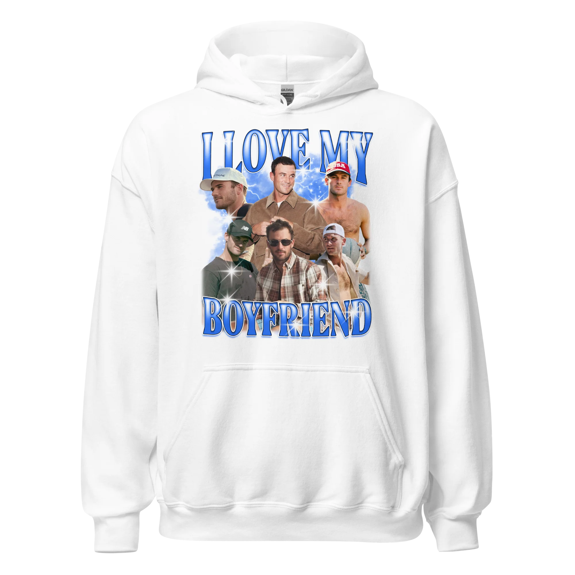 CUSTOM I Love My Boyfriend Photo Bootleg Hoodie - Image 3
