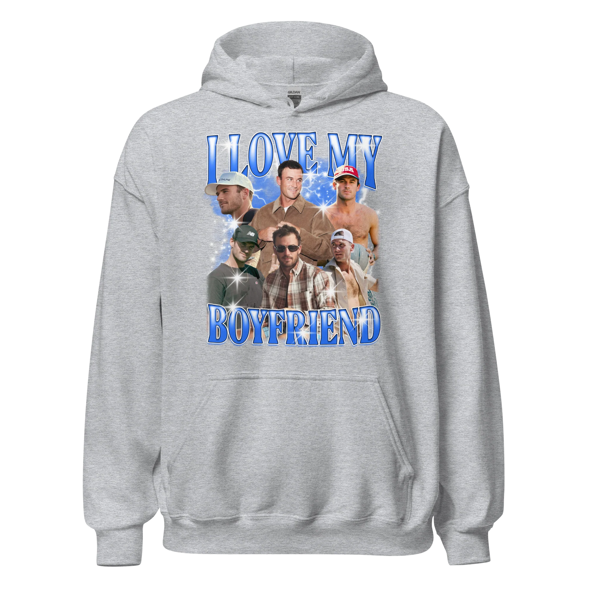 CUSTOM I Love My Boyfriend Photo Bootleg Hoodie - Image 8