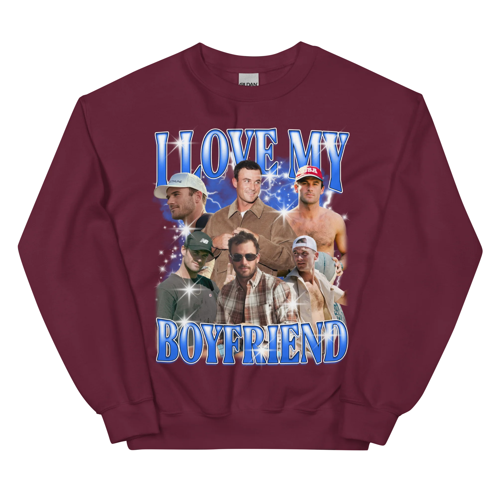 CUSTOM I Love My Boyfriend Photo Bootleg Sweatshirt - Image 10