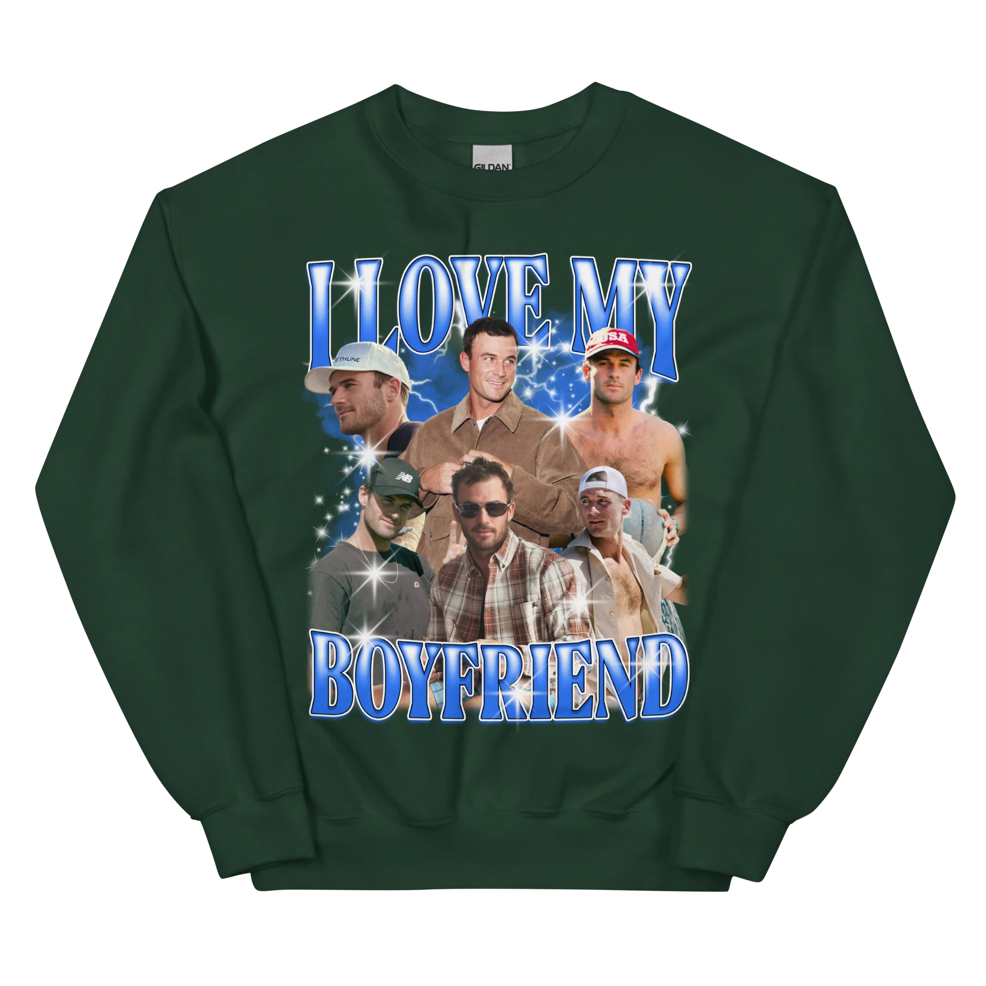 CUSTOM I Love My Boyfriend Photo Bootleg Sweatshirt - Image 11