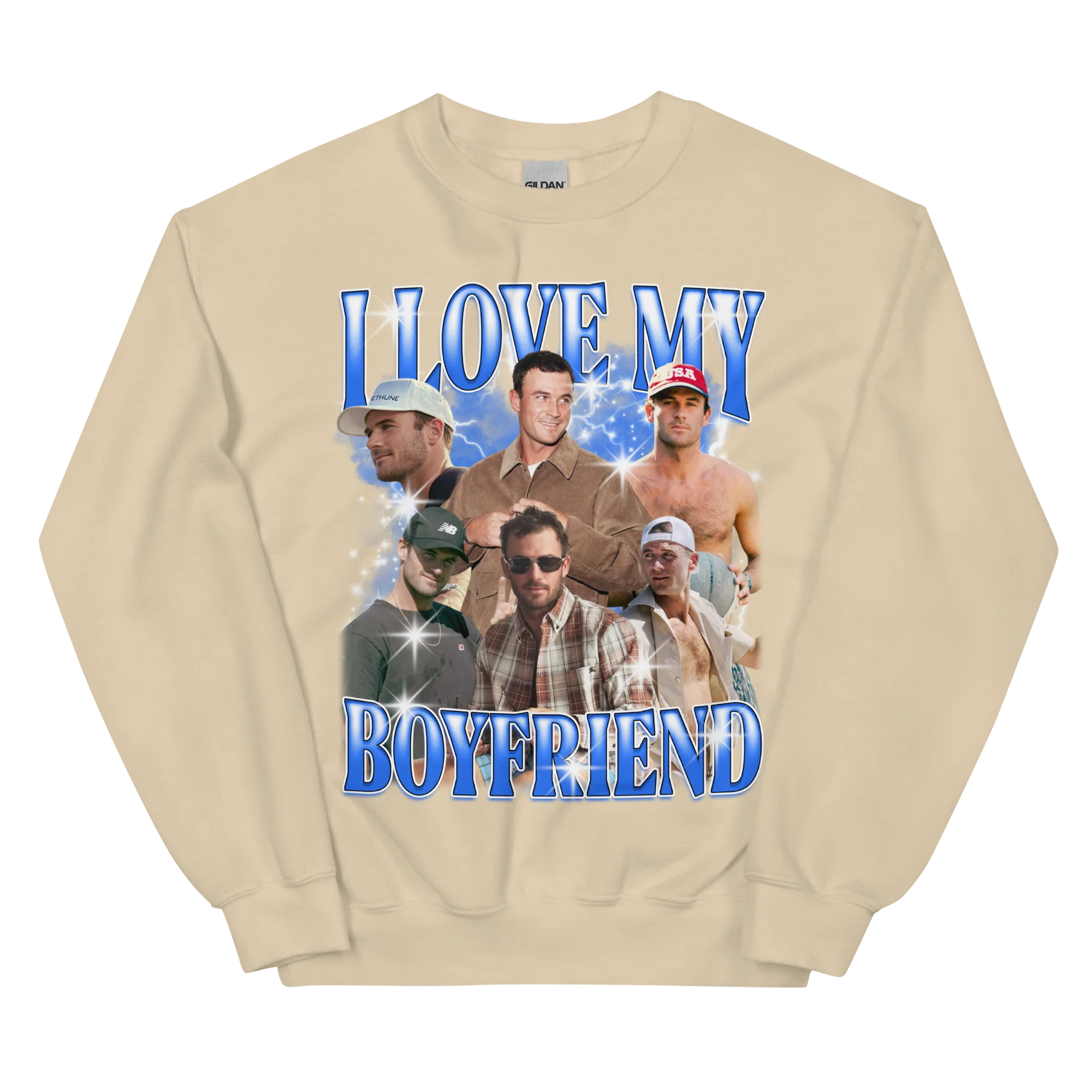 CUSTOM I Love My Boyfriend Photo Bootleg Sweatshirt - Image 12