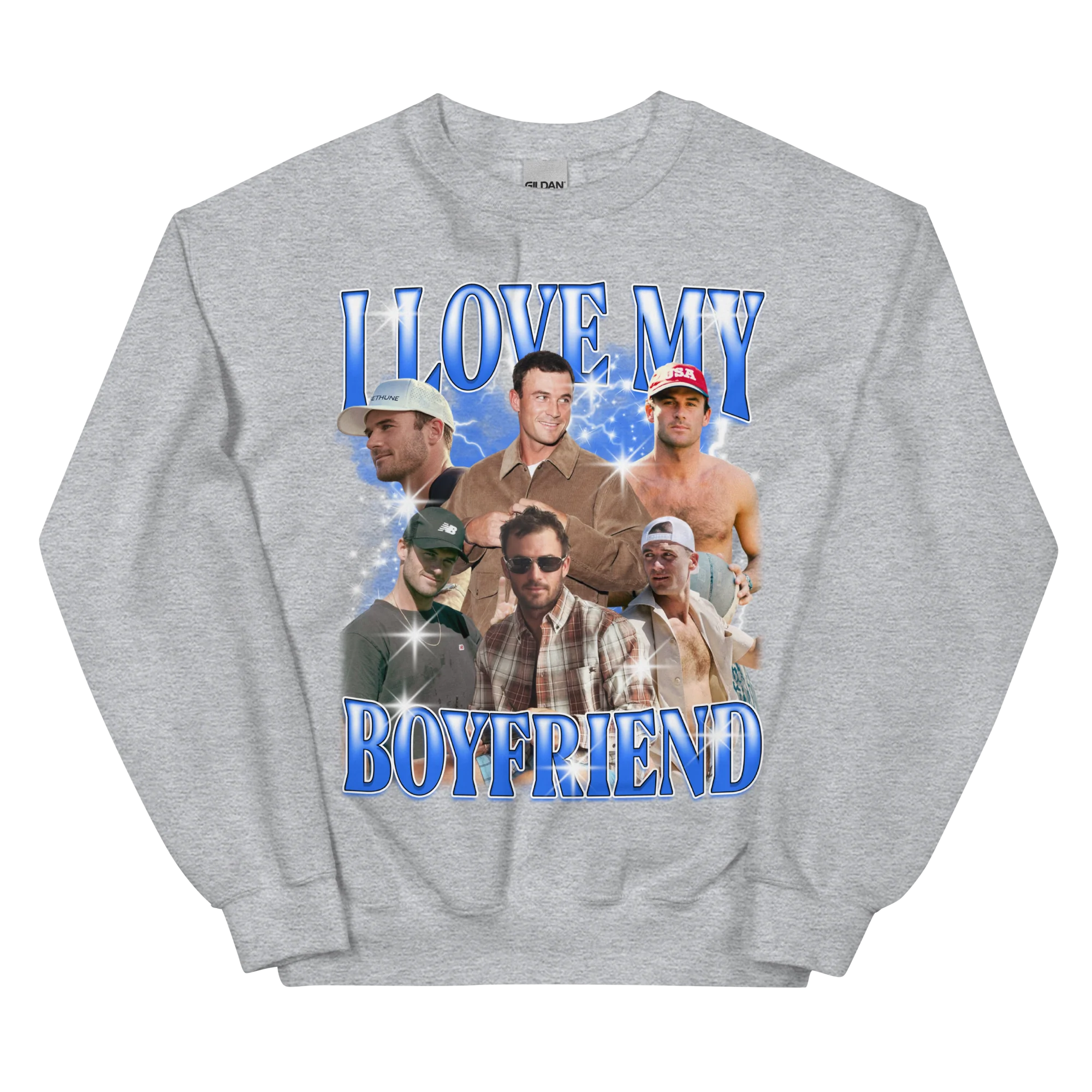 CUSTOM I Love My Boyfriend Photo Bootleg Sweatshirt - Image 8