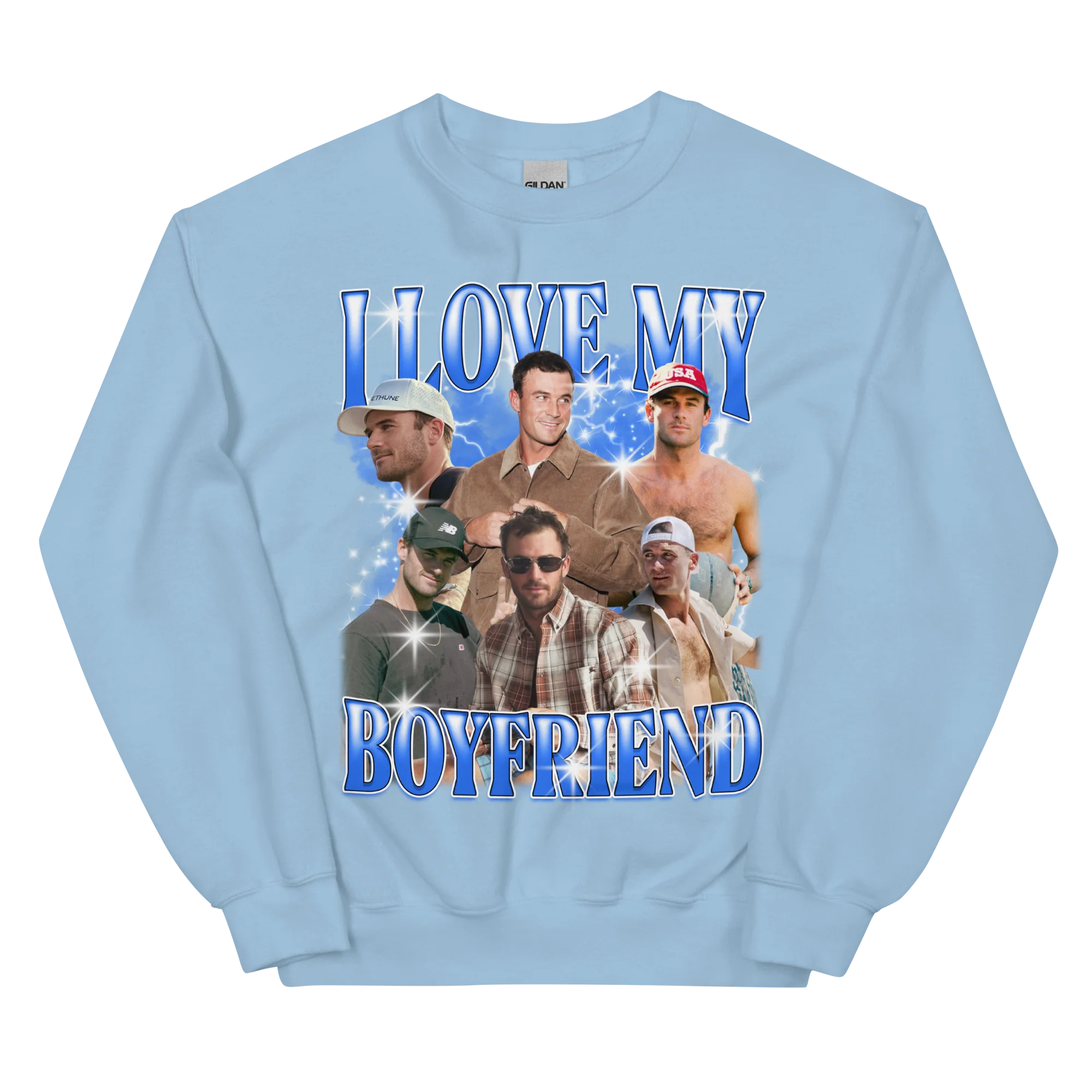 CUSTOM I Love My Boyfriend Photo Bootleg Sweatshirt - Image 9