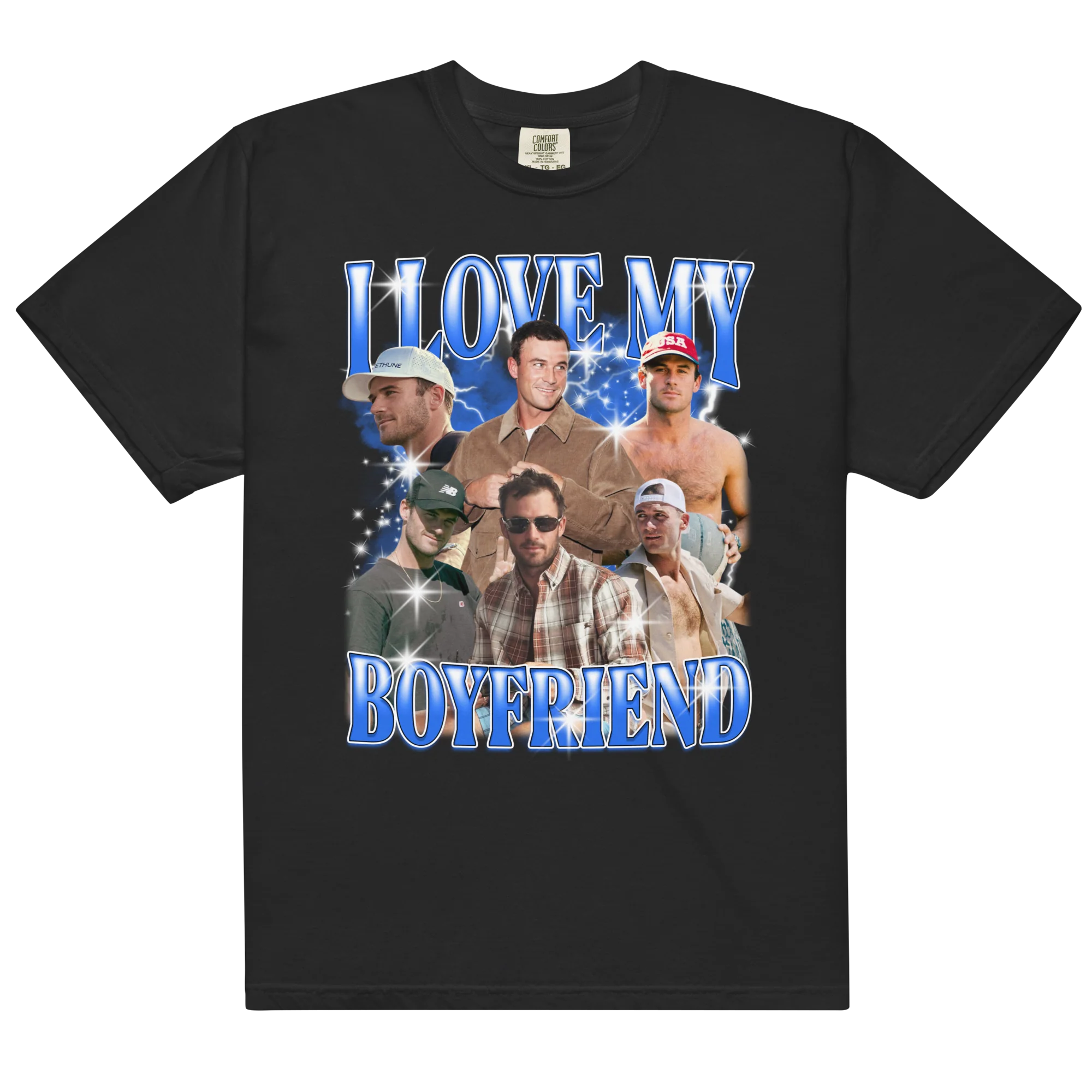 CUSTOM I Love My Boyfriend Photo Bootleg T-Shirt - Image 7