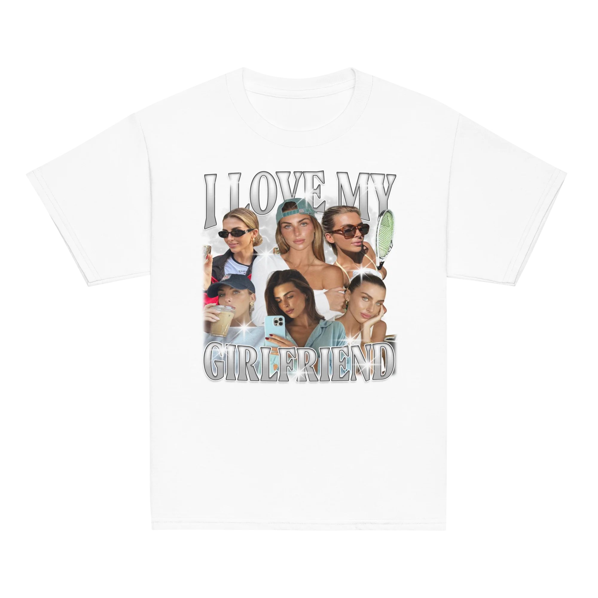CUSTOM I Love My Girlfriend Photo Bootleg Baby Tee - Image 3