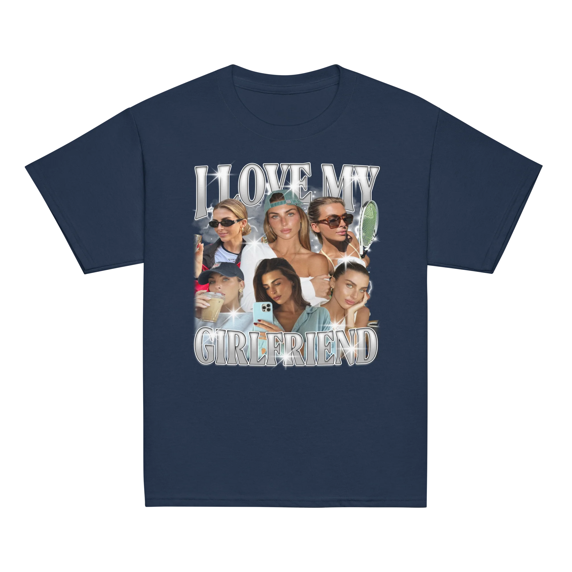 CUSTOM I Love My Girlfriend Photo Bootleg Baby Tee - Image 4