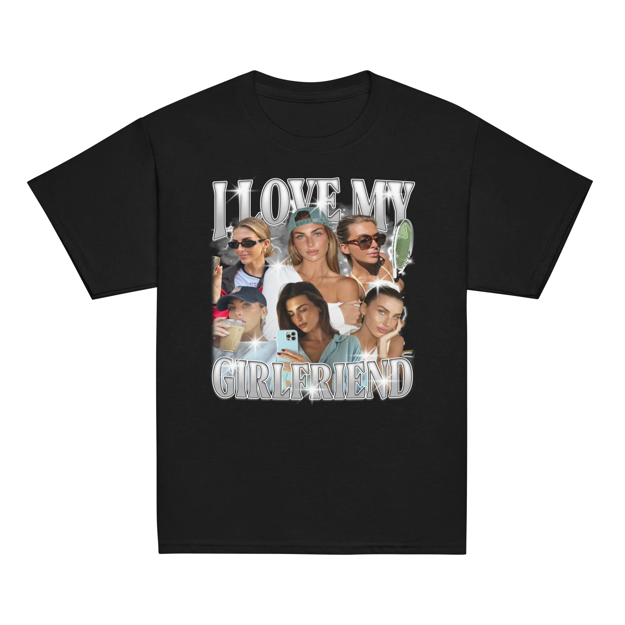 CUSTOM I Love My Girlfriend Photo Bootleg Baby Tee - Image 9