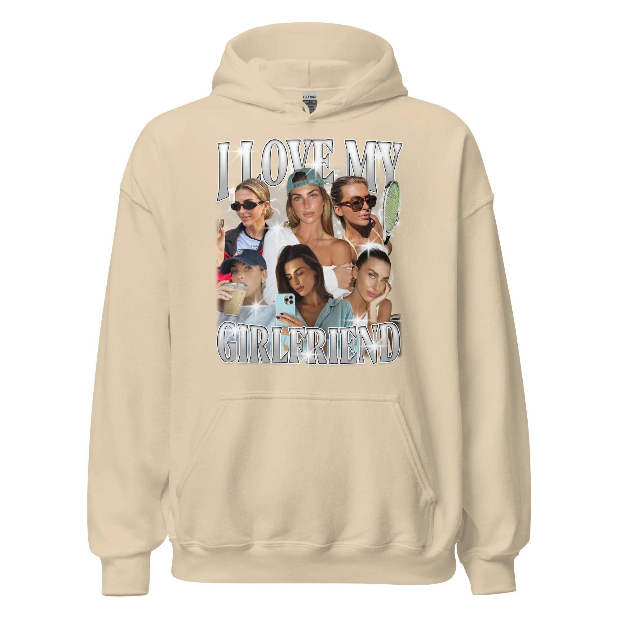 CUSTOM I Love My Girlfriend Photo Bootleg Hoodie - Image 12
