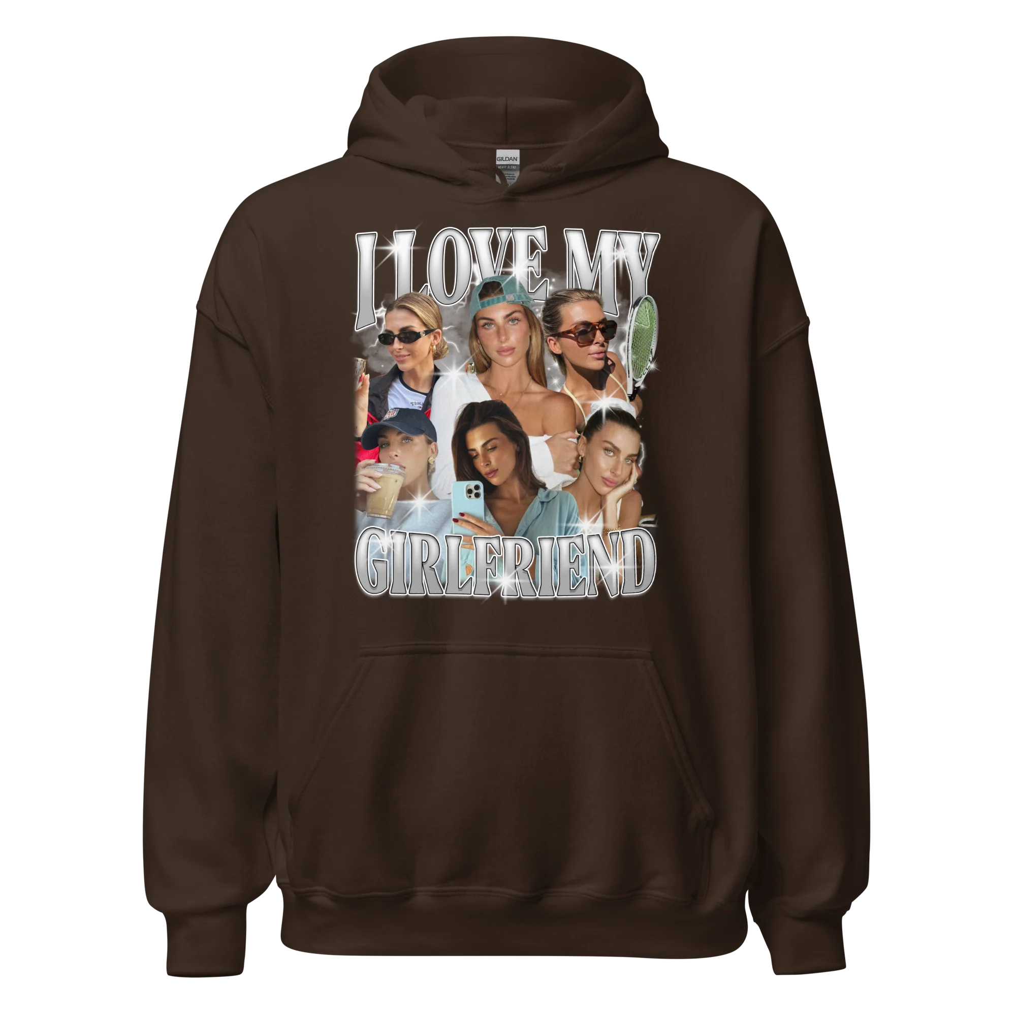CUSTOM I Love My Girlfriend Photo Bootleg Hoodie - Image 13
