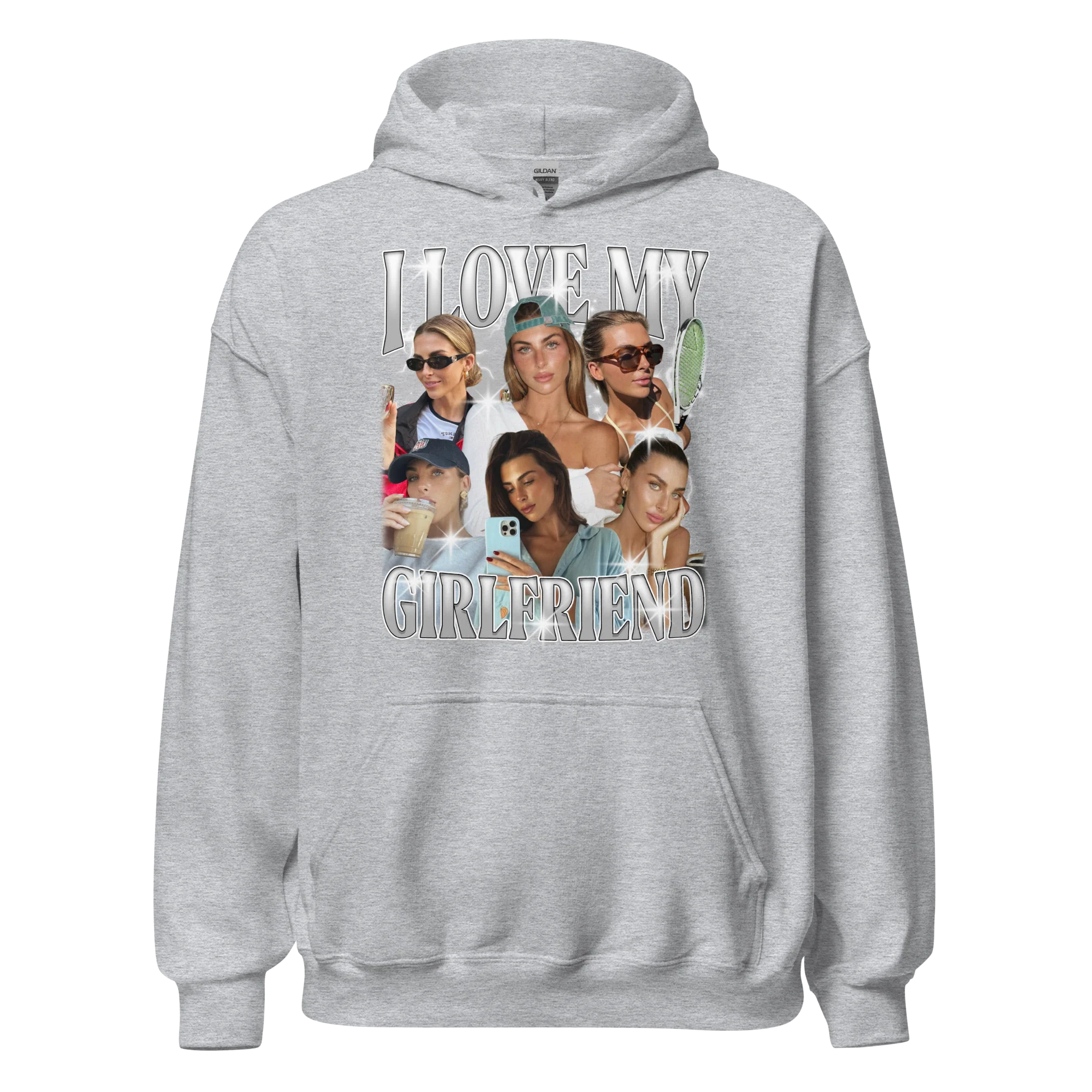 CUSTOM I Love My Girlfriend Photo Bootleg Hoodie - Image 6