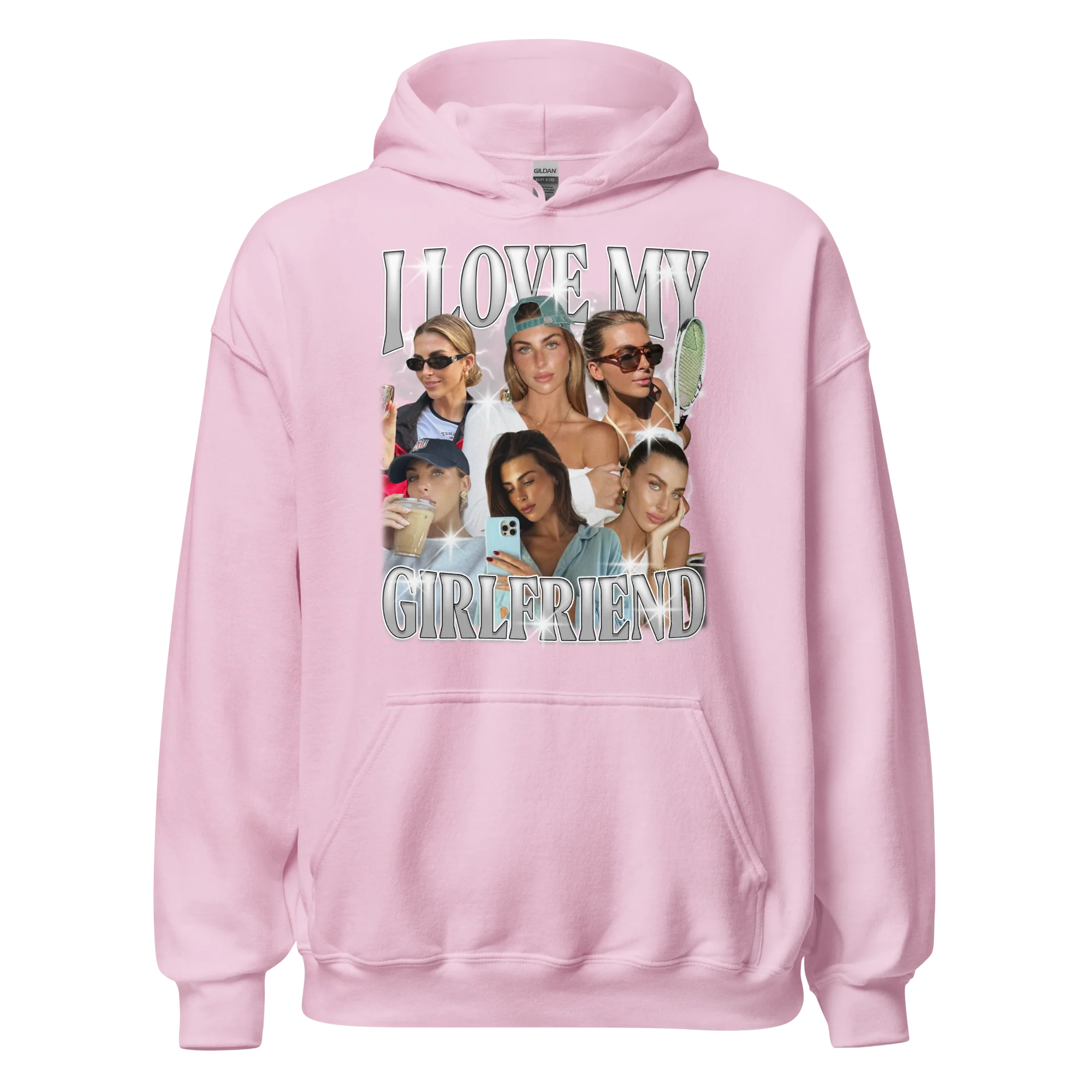 CUSTOM I Love My Girlfriend Photo Bootleg Hoodie - Image 8