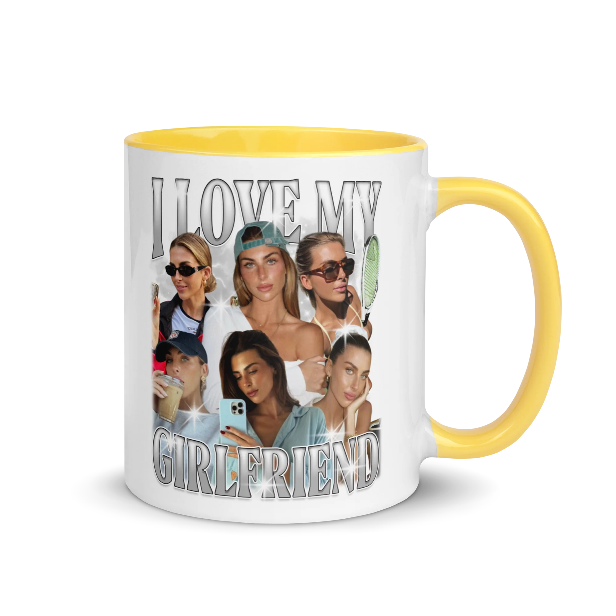 CUSTOM I Love My Girlfriend Photo Bootleg Mug - Image 5