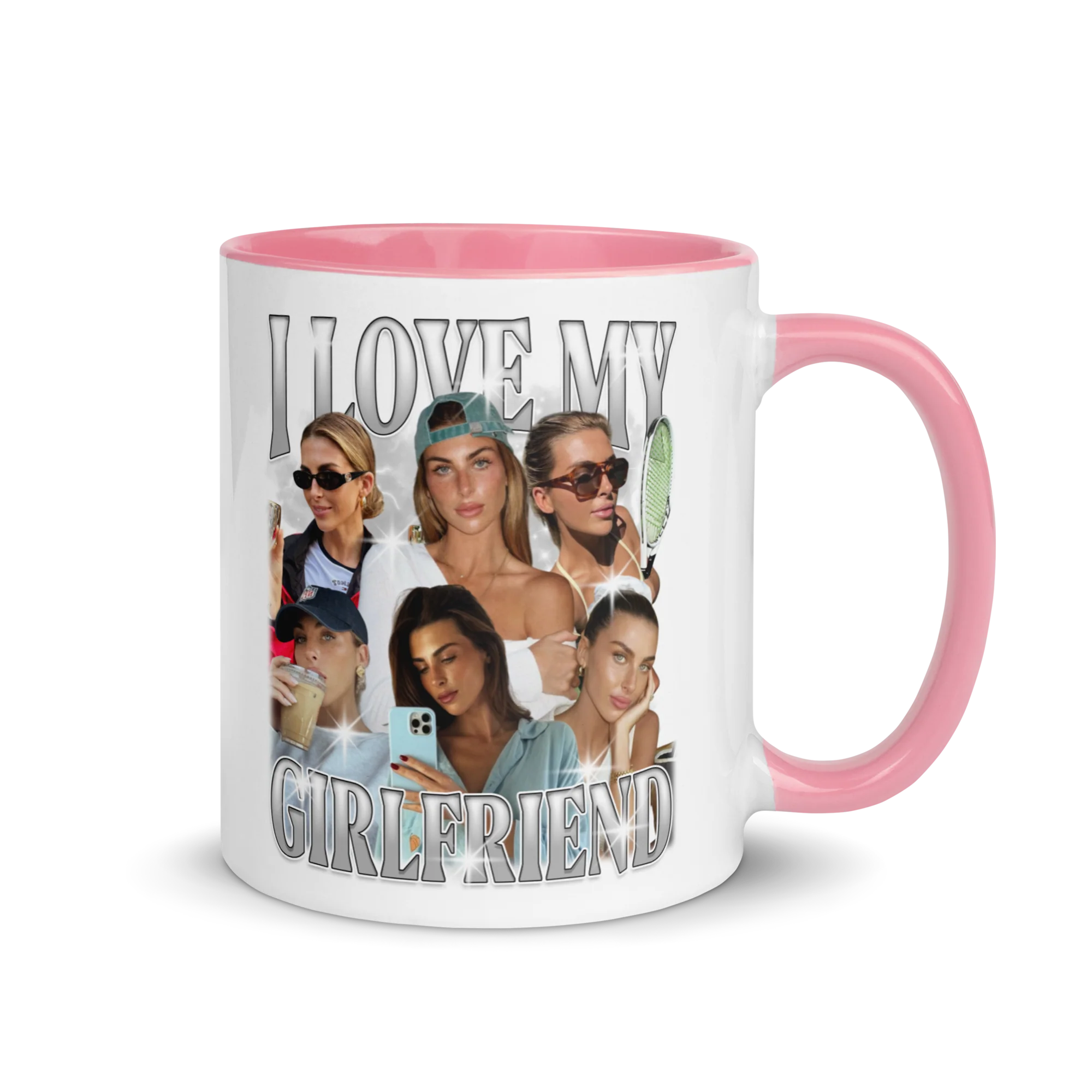 CUSTOM I Love My Girlfriend Photo Bootleg Mug - Image 7