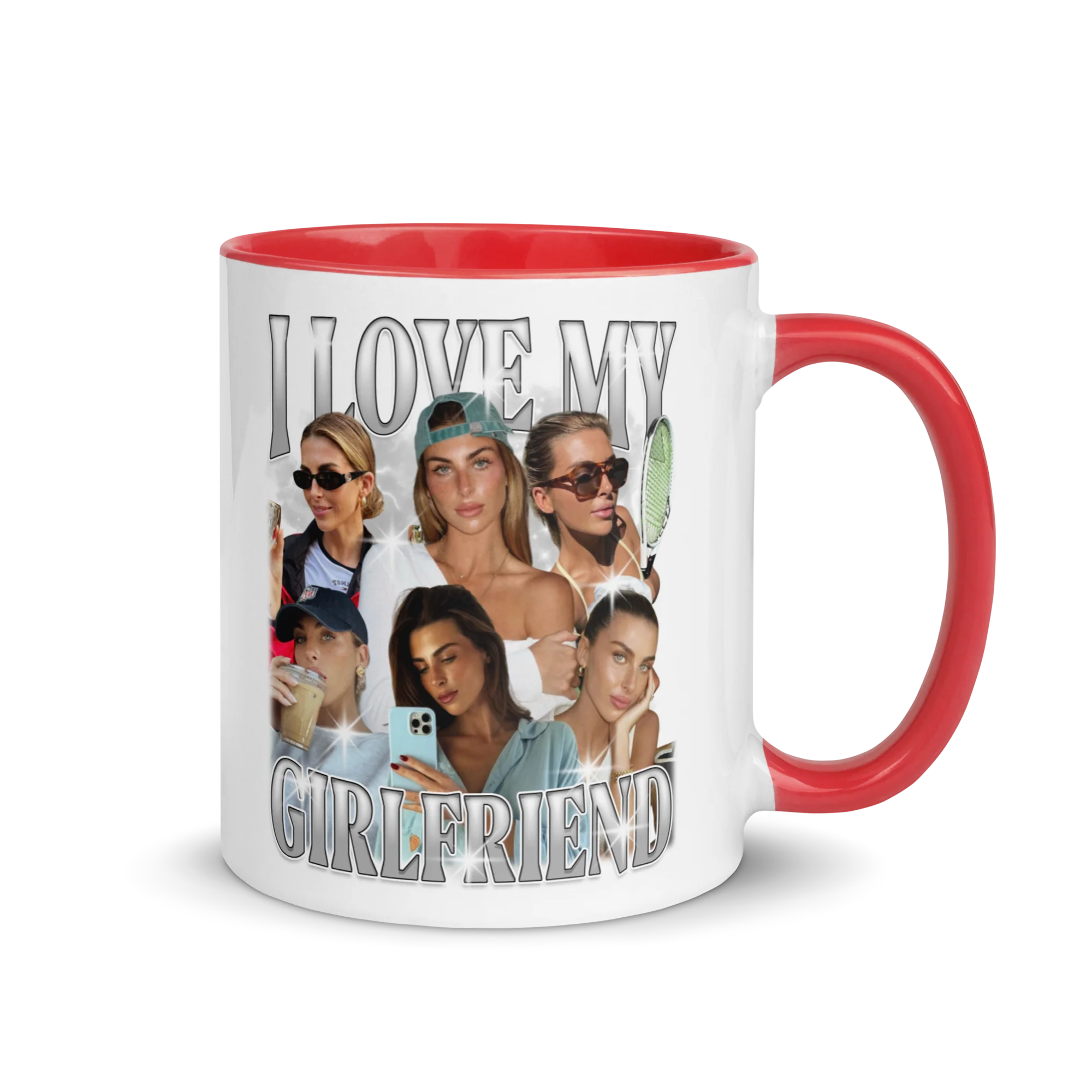 CUSTOM I Love My Girlfriend Photo Bootleg Mug - Image 8