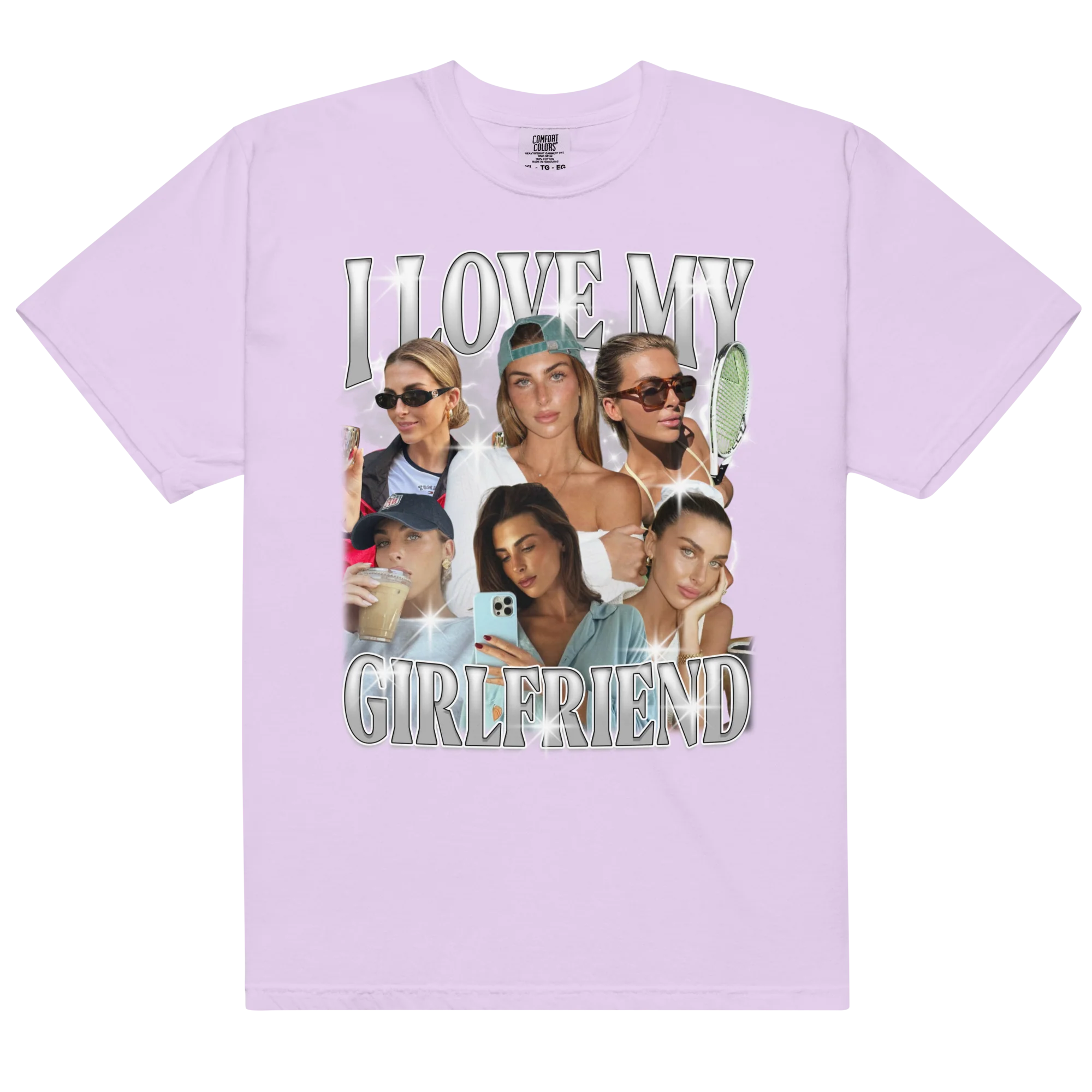 CUSTOM I Love My Girlfriend Photo Bootleg T-Shirt - Image 10