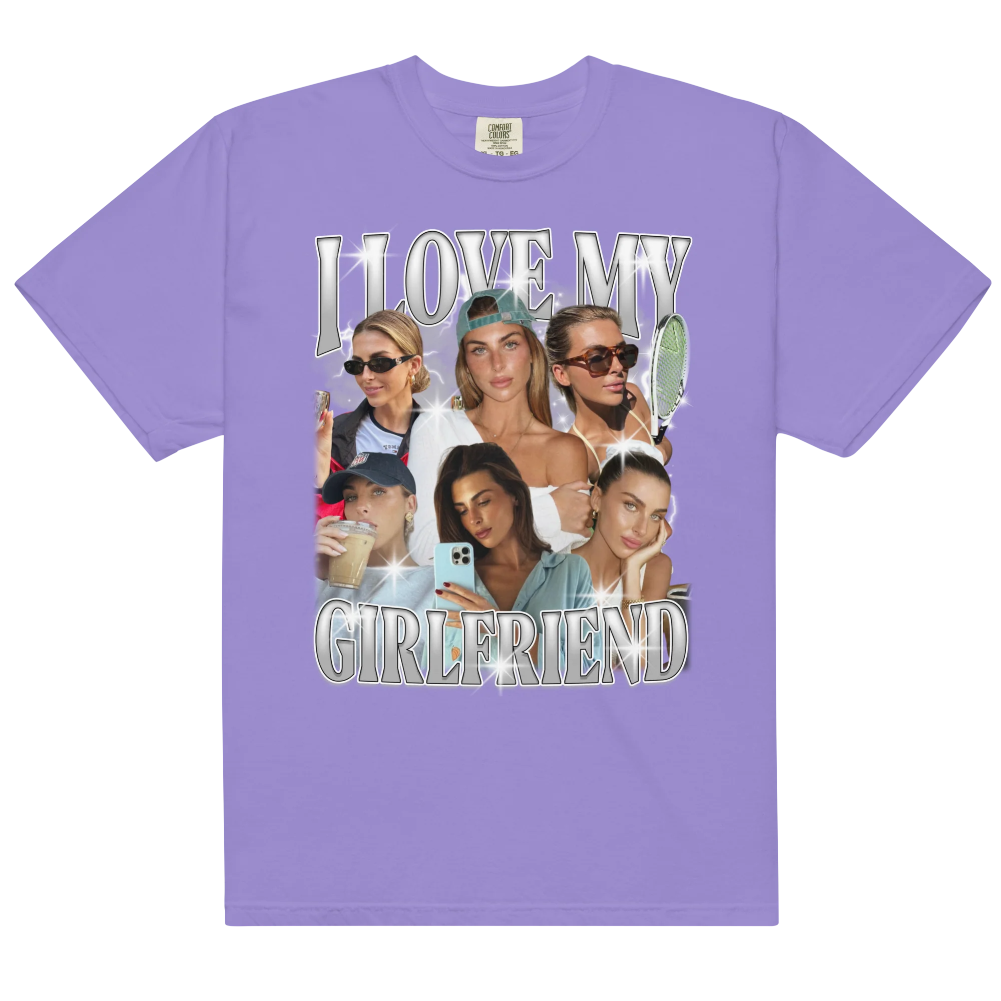 CUSTOM I Love My Girlfriend Photo Bootleg T-Shirt - Image 11